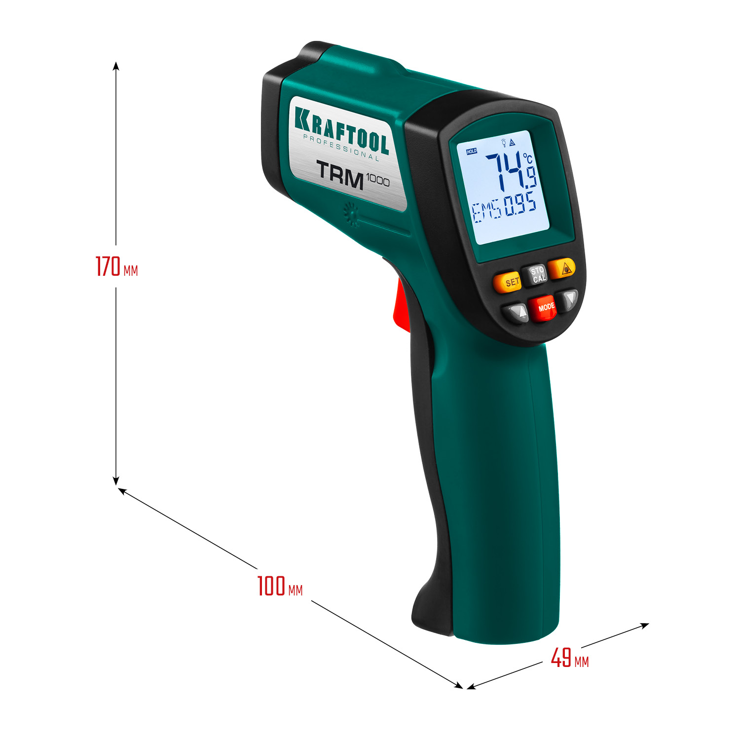 KRAFTOOL TRM-1000, -50° +950°С, пирометр инфракрасный (45703-950) — фото 12