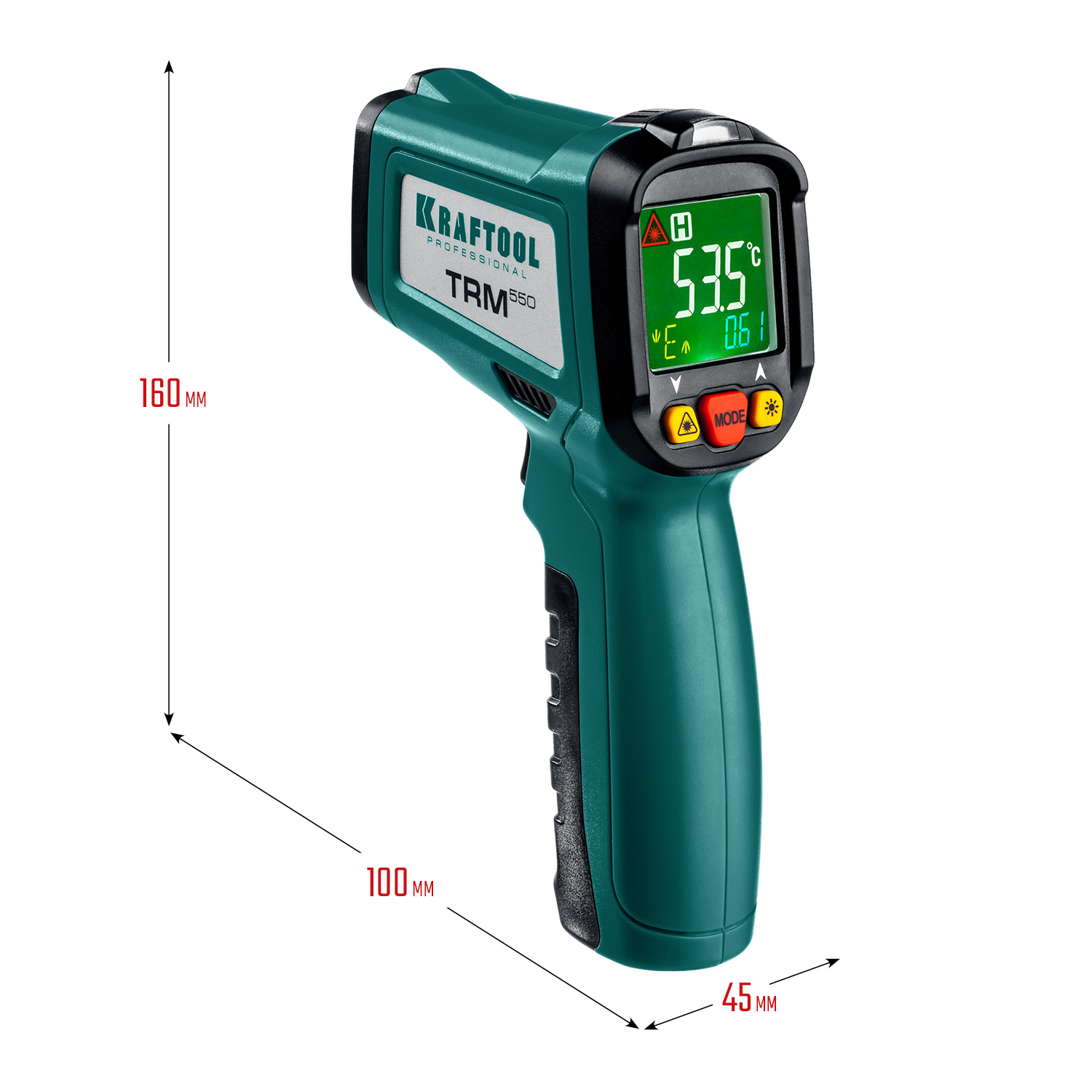 KRAFTOOL TRM-550, -50° +550°С, пирометр инфракрасный (45705-550) — фото 10