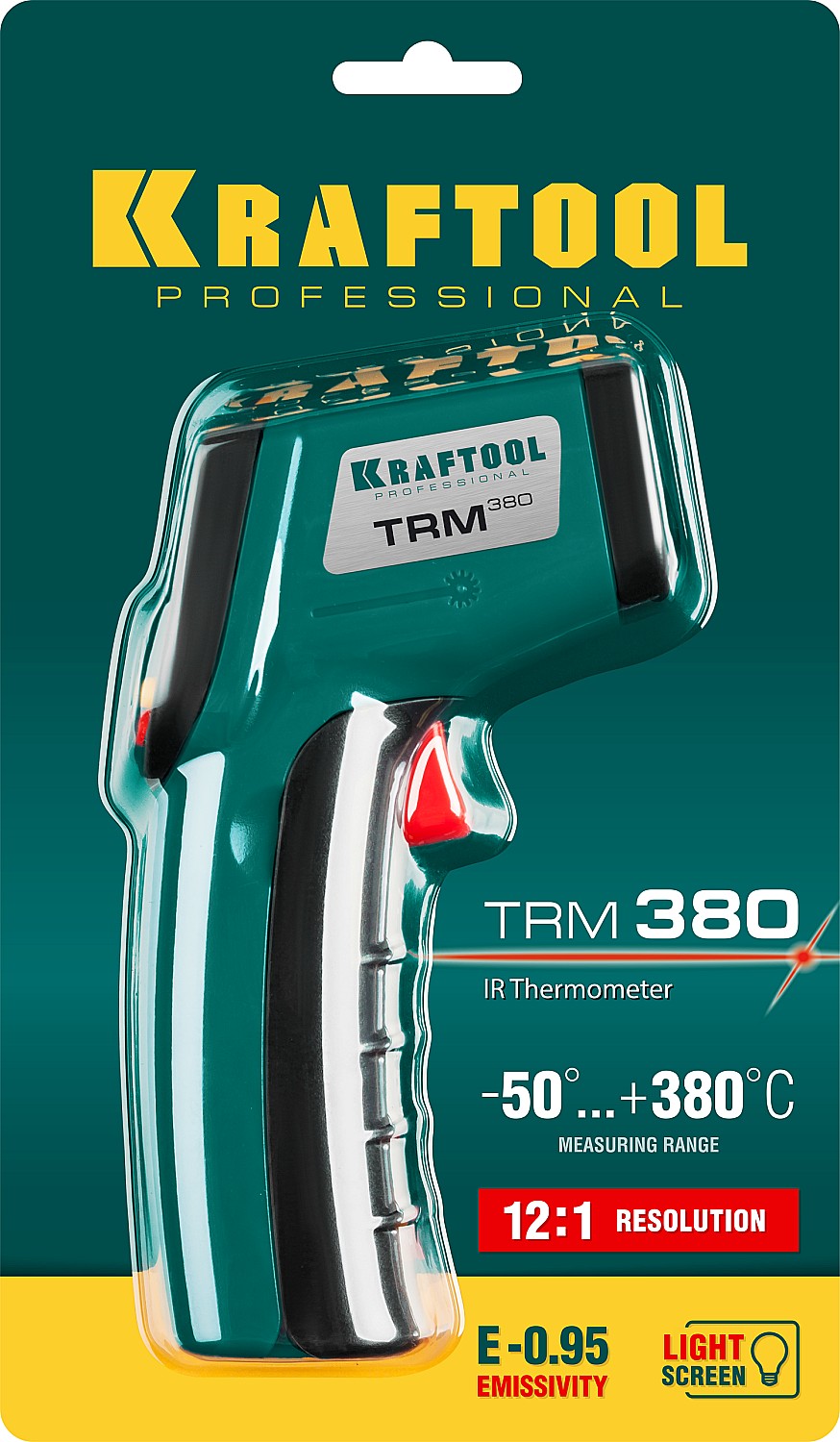 KRAFTOOL TRM-380, -50° +380°С, пирометр инфракрасный (45707-380) — фото 8