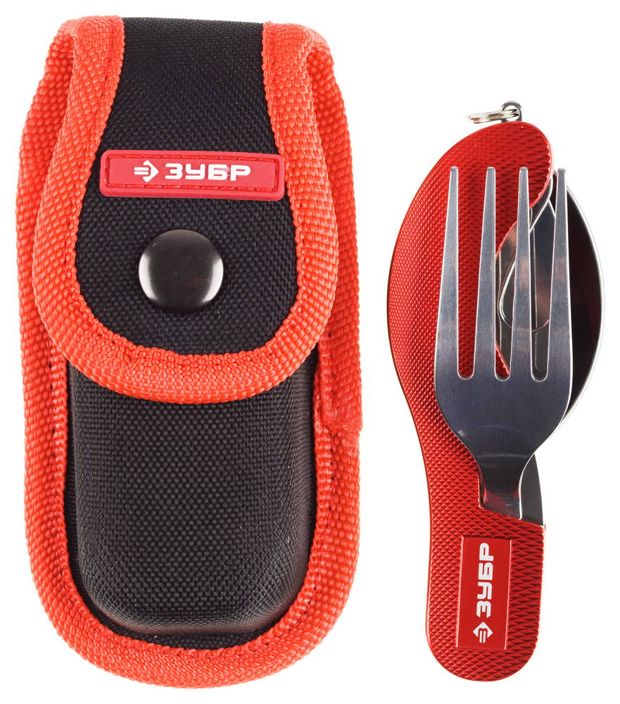 ЗУБР Турист 4 в 1, с вилкой и ложкой, длина рукоятки 105 мм, походный набор (47782) — фото 2