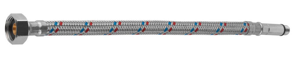 ЗУБР 1/2″, 0.3 м, гайка-штуцер, гибкая подводка для смесителей с удлиненным штуцером (51003-030)