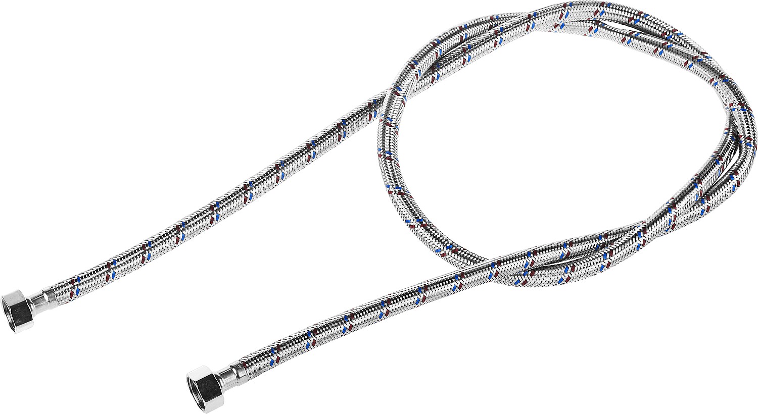 ЗУБР 1/2″, 1.8м, гайка-гайка, гибкая подводка для воды (51005-G/G-180)