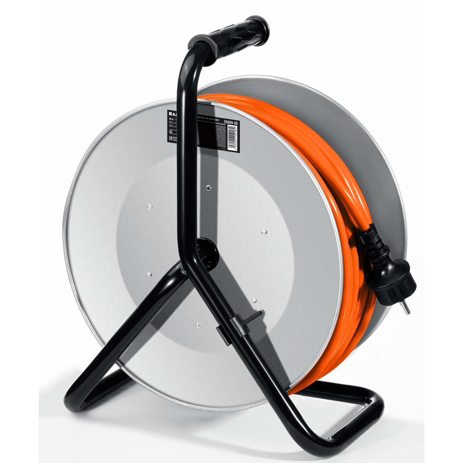 KRAFTOOL ПВС 3х2.5 30м 4000Вт IP44, Силовой удлинитель на стальной катушкеEXPERT (55089-30) — фото 5