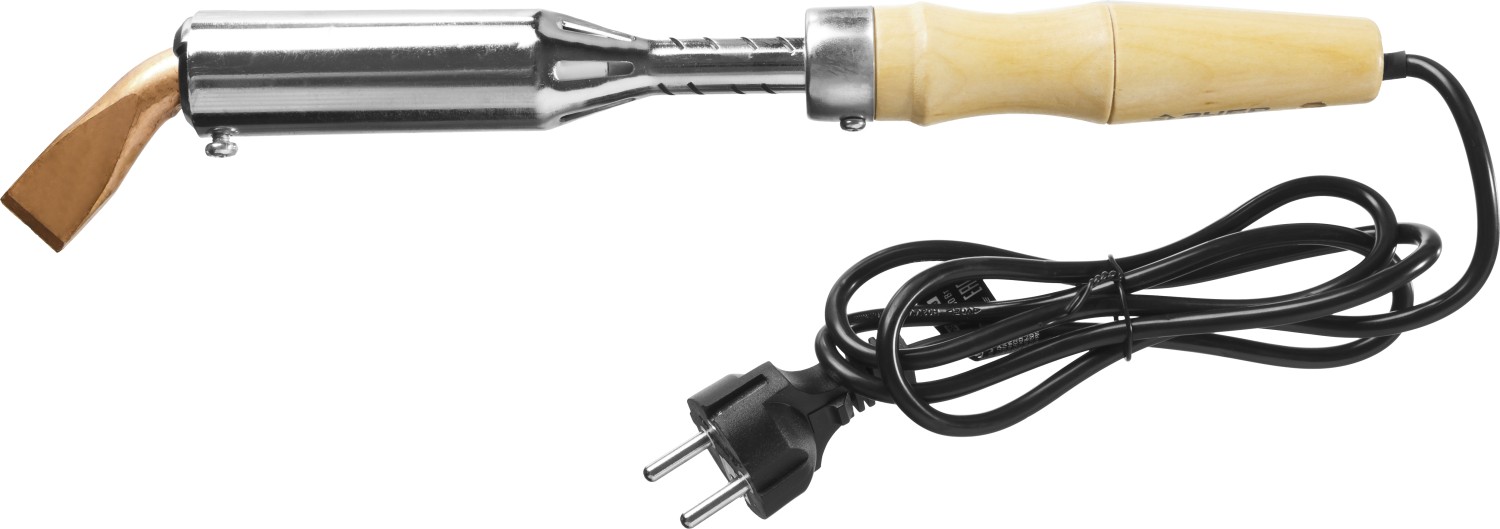 ЗУБР Ceramic PRO, 200 Вт, клин, высокомощный электропаяльник с деревянной рукояткой (55303-200) — фото 2