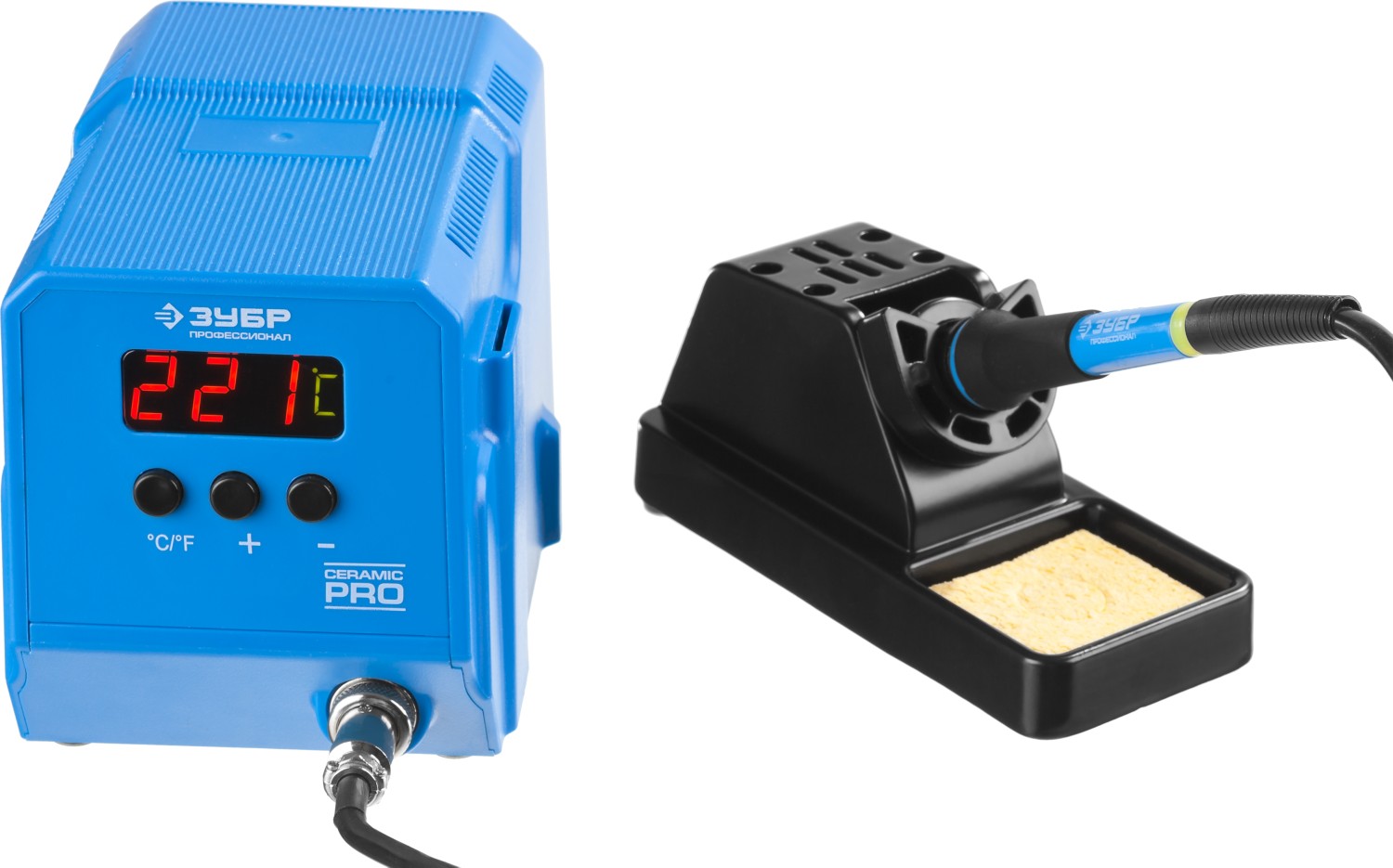 ЗУБР ПСН-60, 60 Вт, 50 - 480°C, керамический нагреватель, низкотемпературная паяльная станция цифровая, Профессионал (55336) — фото 4