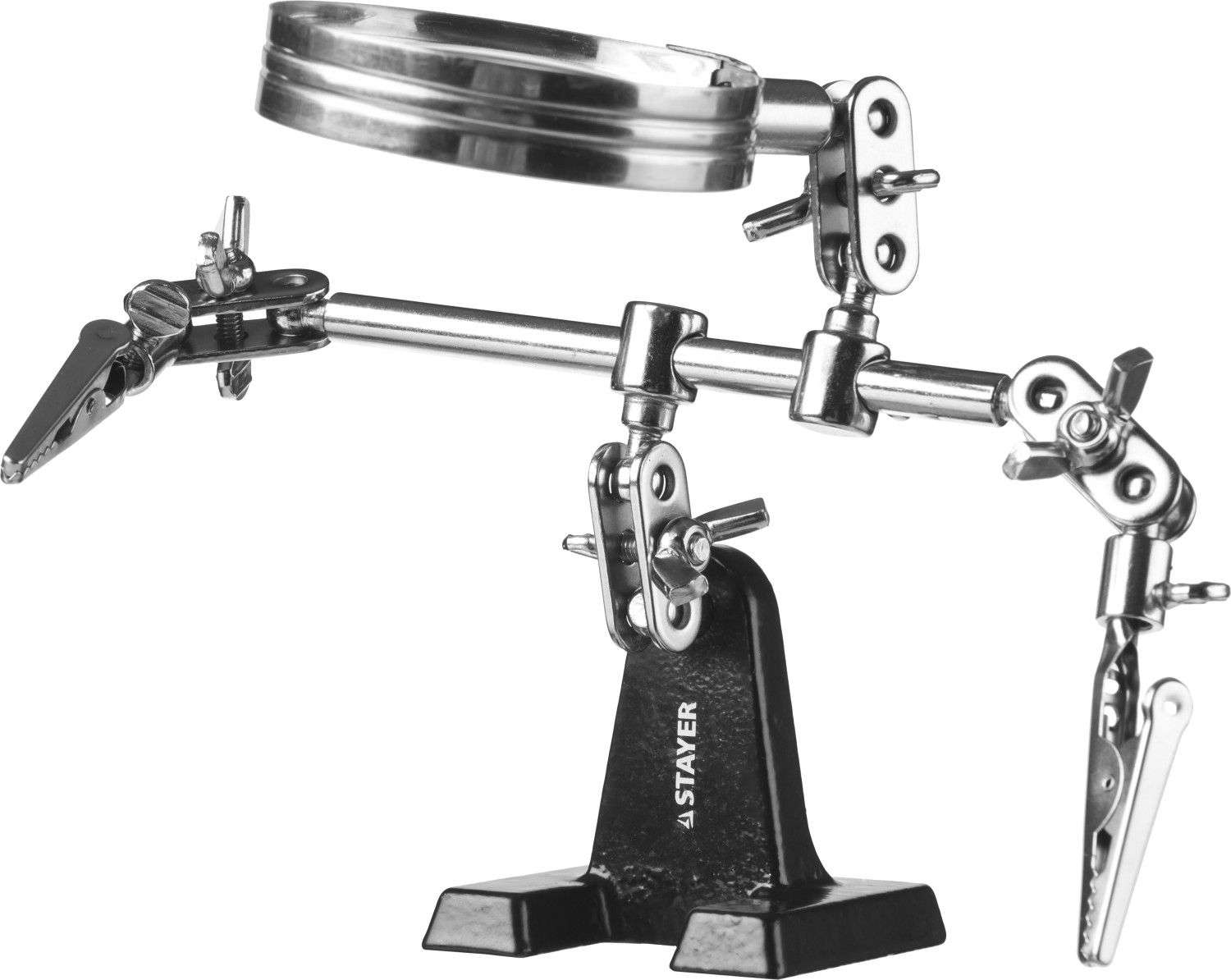 STAYER MAXTerm, увел. линза 2Х, держатель для пайки третья рука с лупой (55339) — фото 3