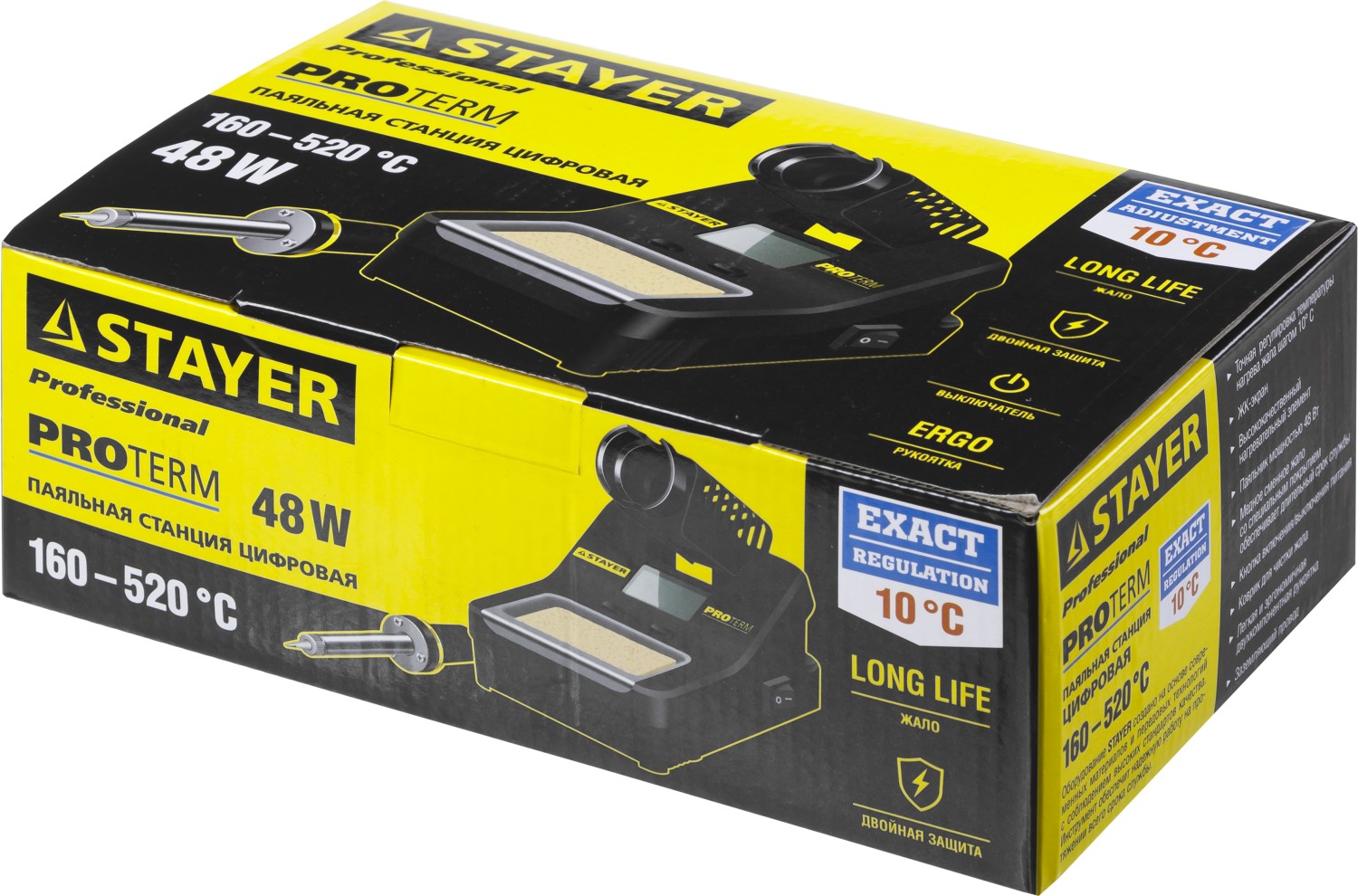STAYER SP-50, 48 Вт, 160 - 520°C, цифровая паяльная станция, Professional (55370) — фото 6