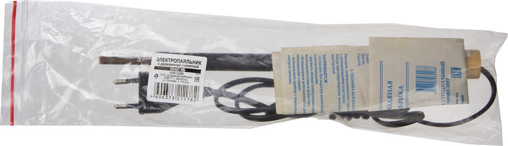ЭПЦН Россия, 65 Вт, электропаяльник с деревянной рукояткой (55407-65) — фото 2