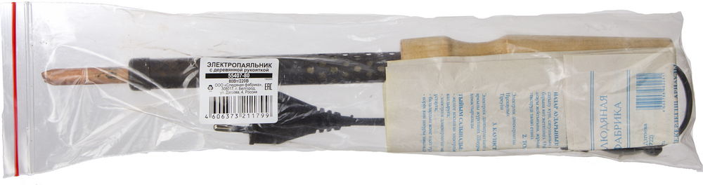 ЭПЦН Россия, 80 Вт, электропаяльник с деревянной рукояткой (55407-80) — фото 2