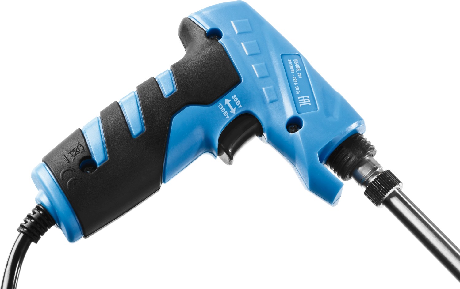 ЗУБР ТУРБО 30/ 130 Вт, конус, керамический нагреватель, электропаяльник с пистолетной рукояткой, Профессионал (55408) — фото 3