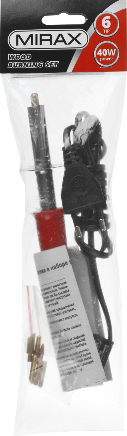 MIRAX 450°C, 220 В, 40 Вт, 6 насадок, прибор для выжигания (55430-H6) — фото 3