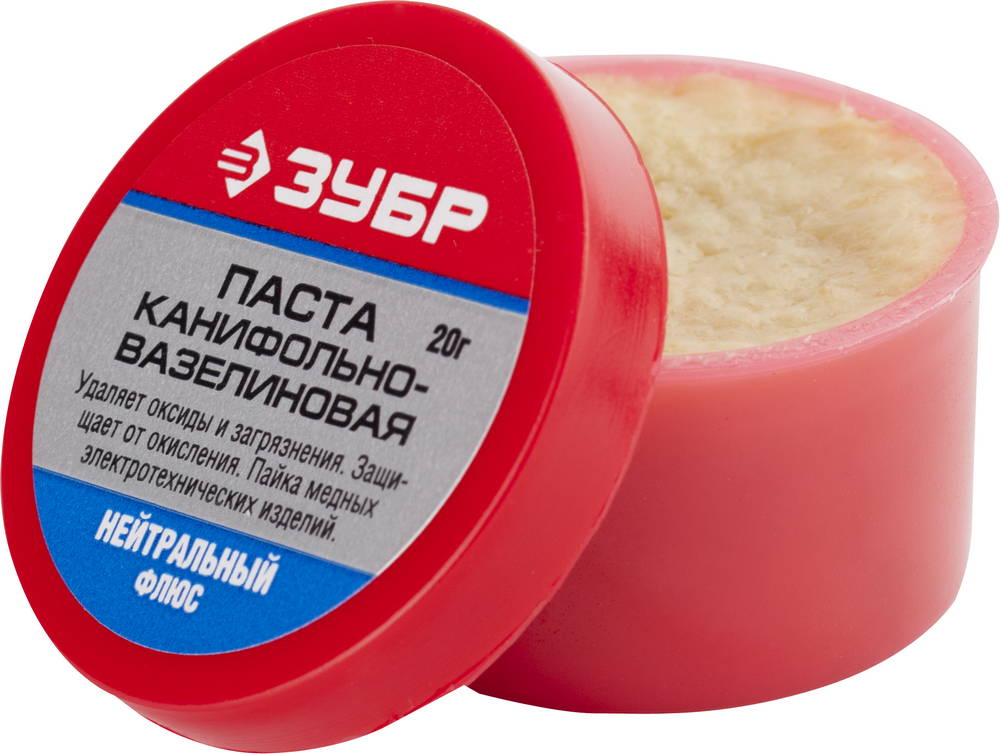 ЗУБР Паяльная паста, 20 г, канифольно-вазелиновая, флюс (55475-020) — фото 2
