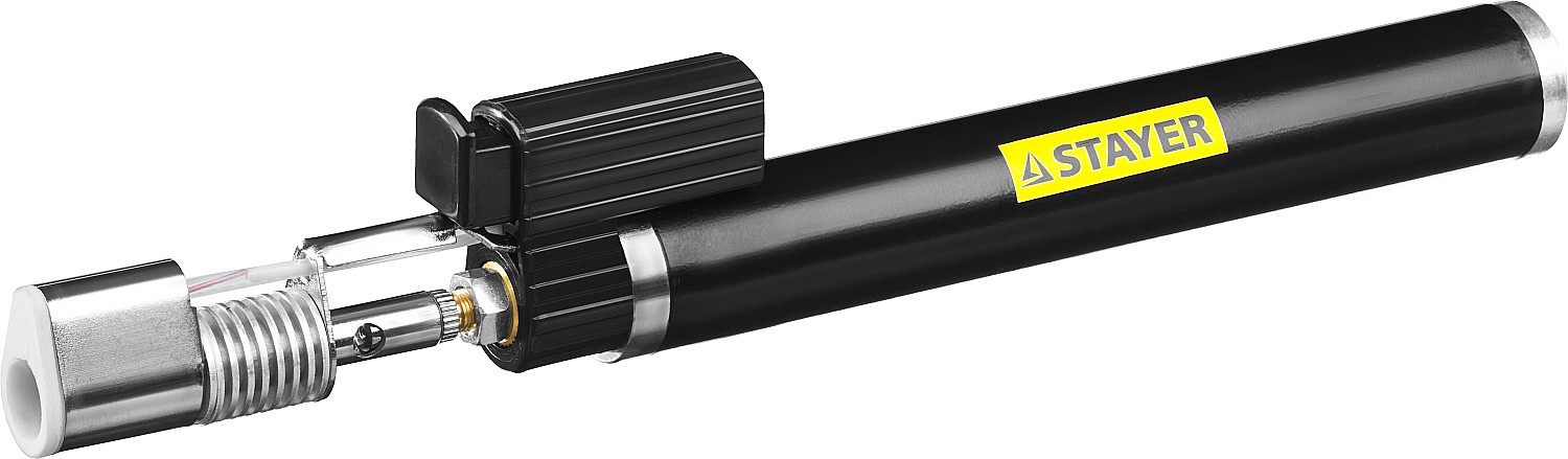 STAYER PS 400, 45 Вт, 1200°С, в наборе: 5 в 1, пьезоподжиг, горелка, фен, 4 жала, газовый паяльник, Professional(55505-H6) — фото 2