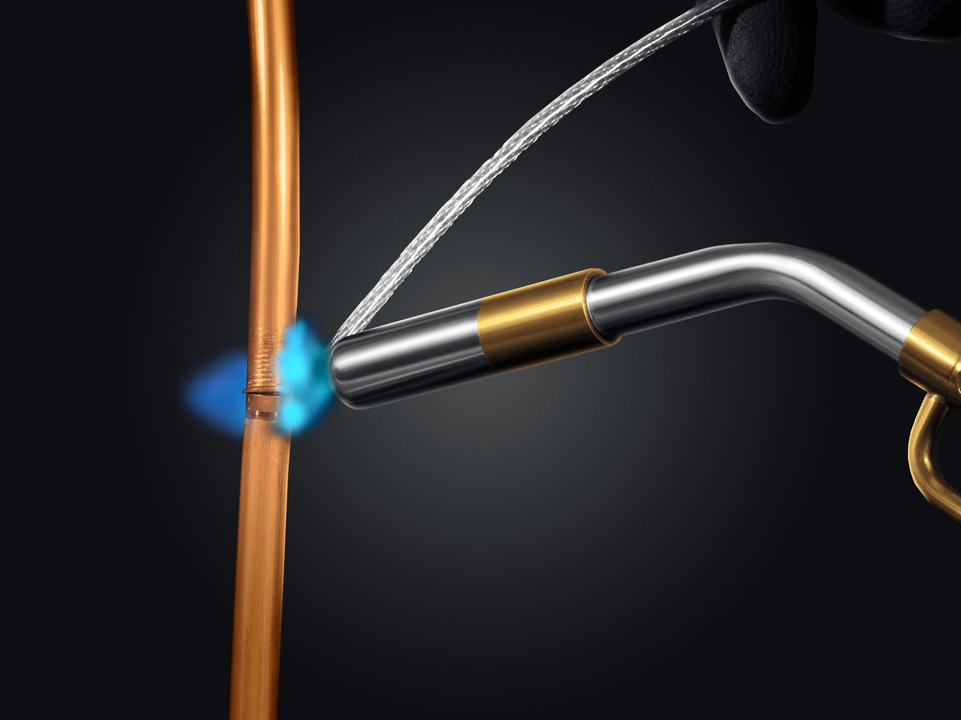 KRAFTOOL KF-9000, с пьезоподжигом на баллон турбо нагрев + 30% 2000°C, Газовая горелка Blue Fire (55510) — фото 4