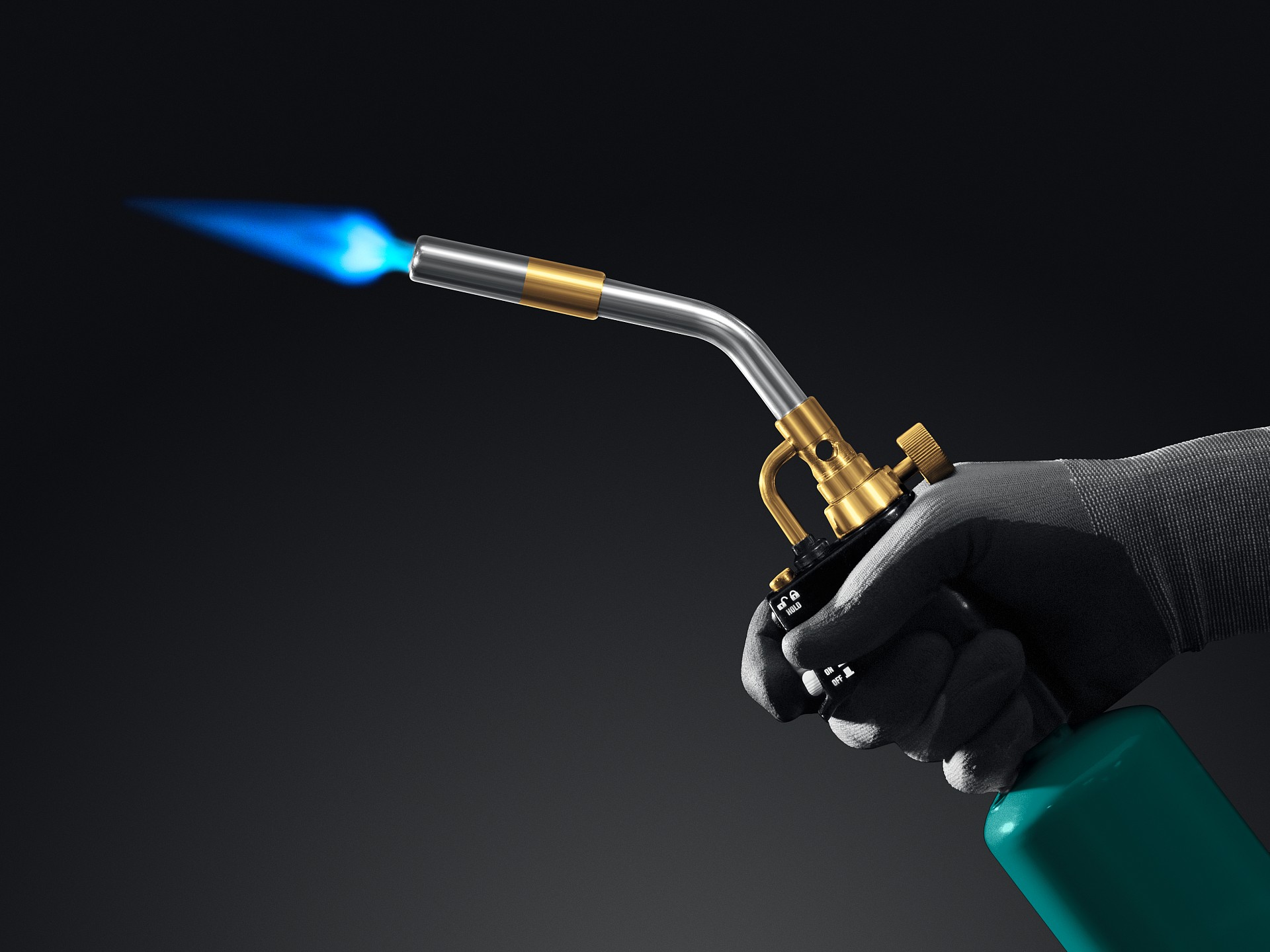 KRAFTOOL KF-9000, с пьезоподжигом на баллон турбо нагрев + 30% 2000°C, Газовая горелка Blue Fire (55510) — фото 5