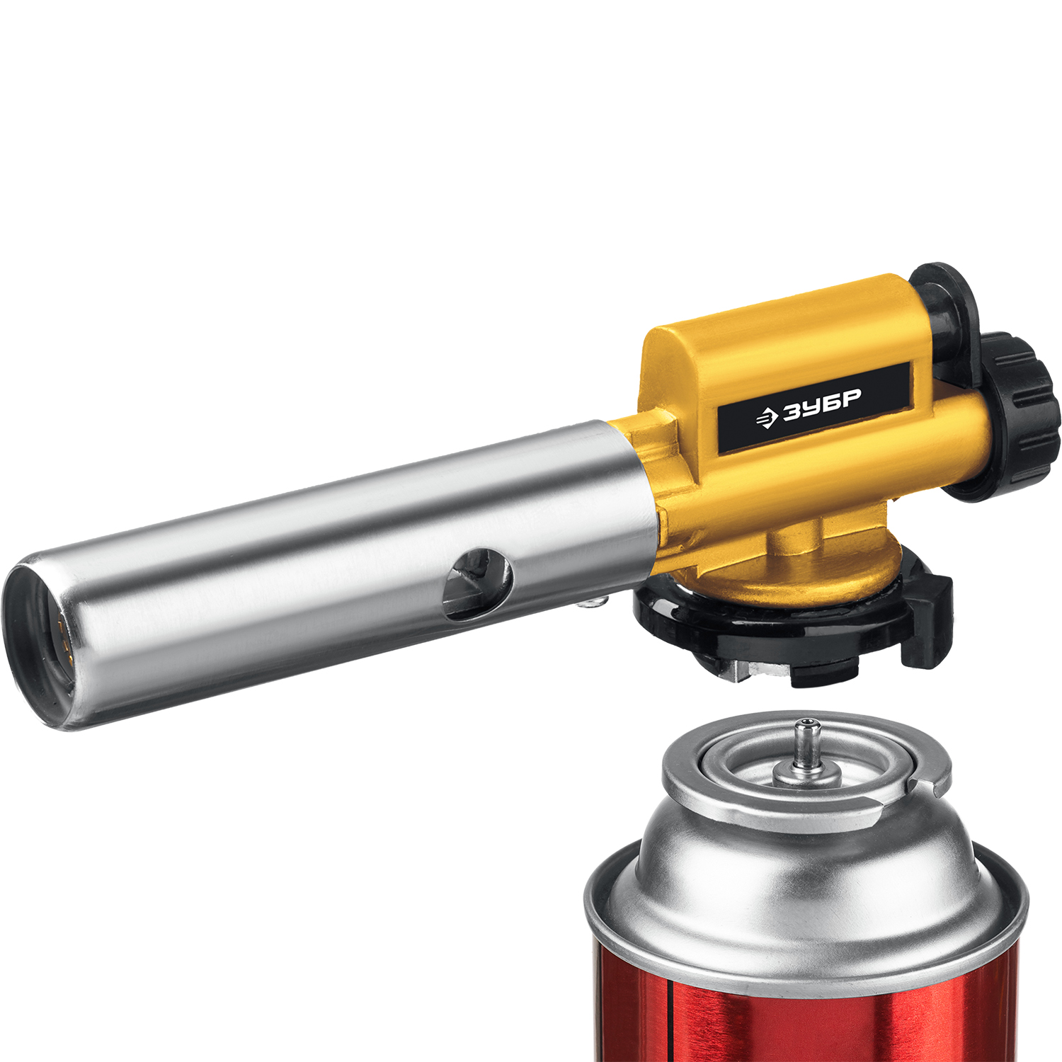 ЗУБР ГПМ-800, 1300°C, цельнометаллическая, газовая горелка с пьезоподжигом на баллон с цанговым соединением, Профессионал (55550) — фото 7