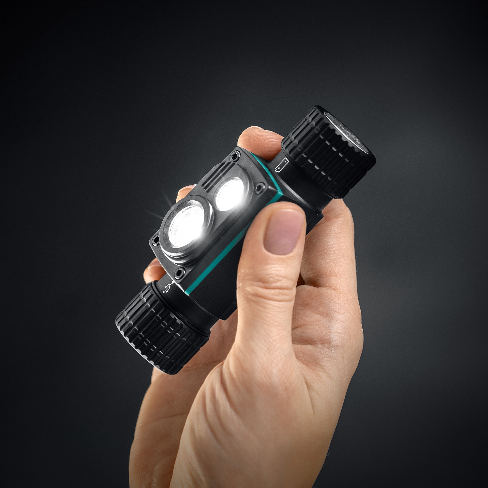 KRAFTOOL KH-7, 1000 лм, 4 режима, 3в1 аккумуляторный налобный/ручной фонарь, 2200мАч (56450) — фото 8