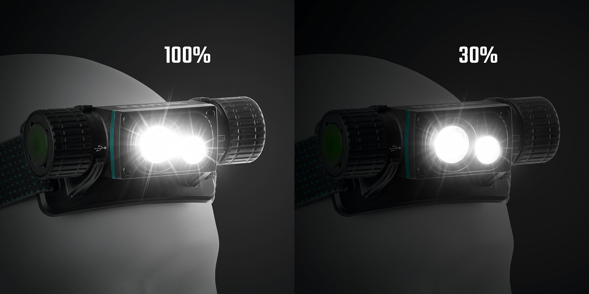 KRAFTOOL KH-7, 1000 лм, 4 режима, 3в1 аккумуляторный налобный/ручной фонарь, 2200мАч (56450) — фото 9