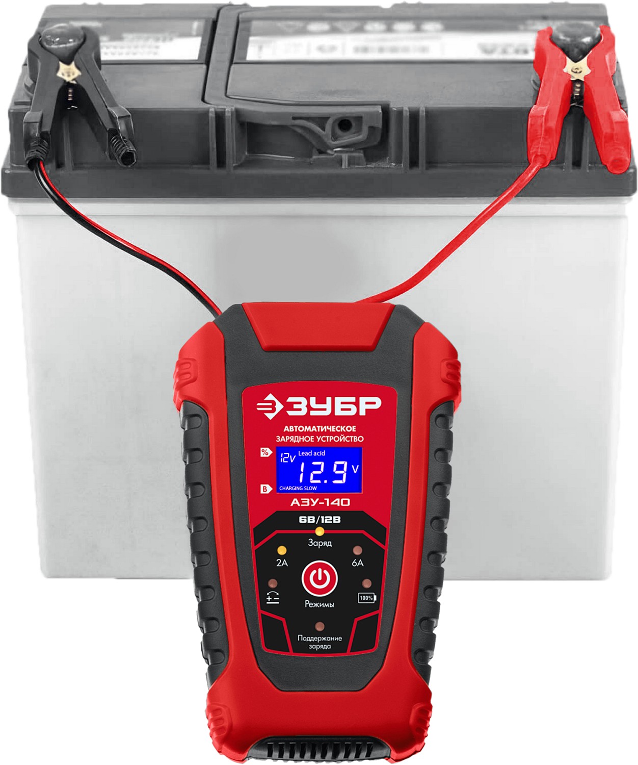 ЗУБР АЗУ-140, 6/12 В, 6 А, автоматическое зарядное устройство (59310) — фото 5