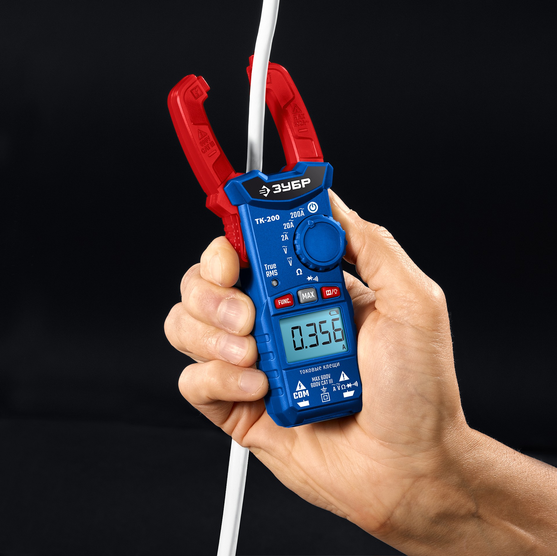 ЗУБР ТК200 Цифровые токовые клещи (59828) — фото 4