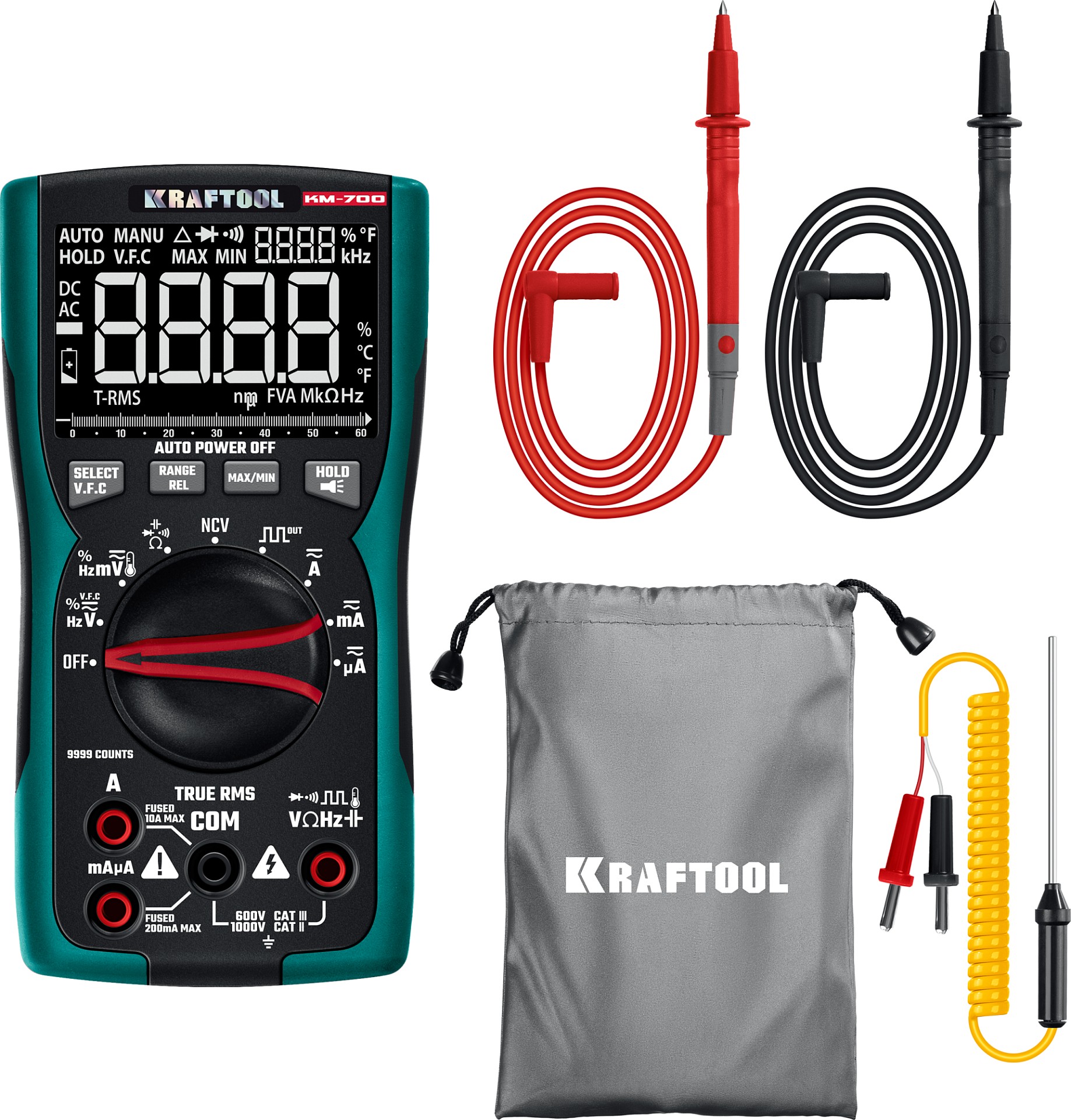 KRAFTOOL KM-700 цифровой мультиметр (59852) — фото 3