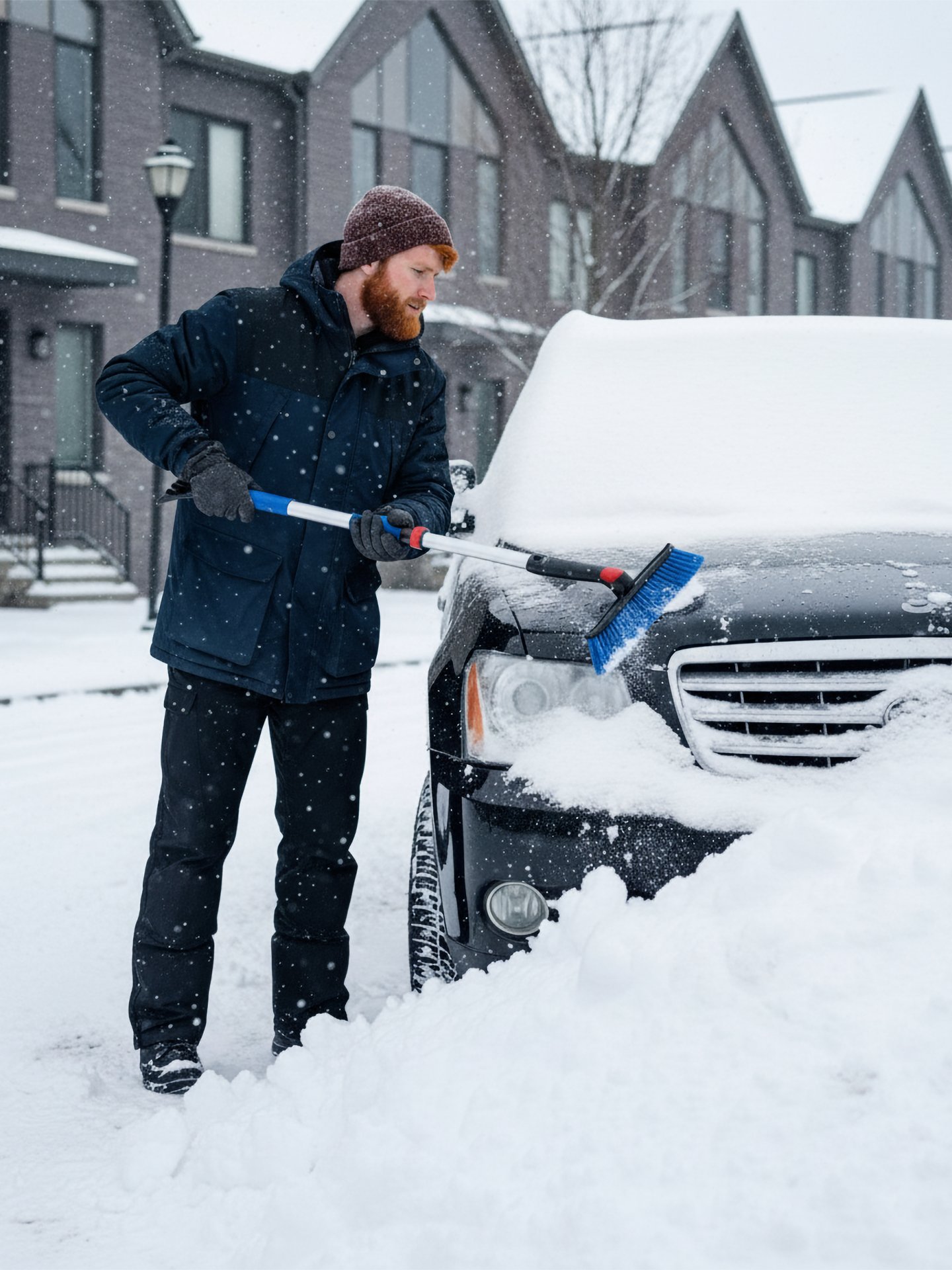 ЗУБР телескопическая щётка с поворотной головой от снега автомобильная, 860-1210 мм, Профессионал (61062) — фото 10