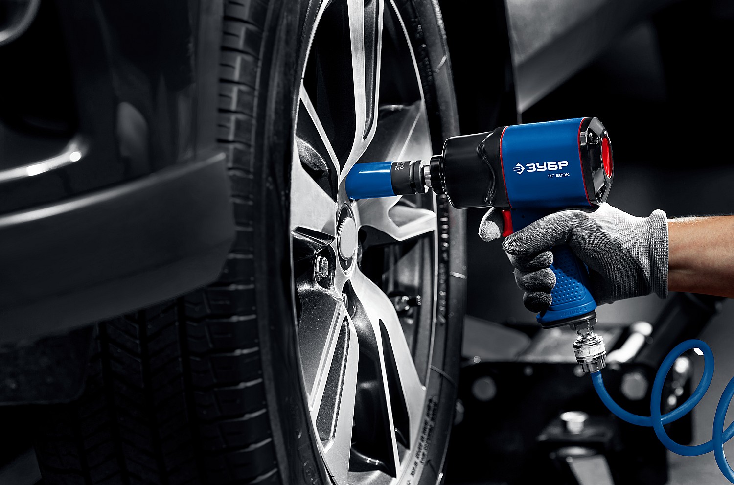 ЗУБР ПГ-880К, 1/2″, 880 Н·м, ударный пневматический гайковерт, Профессионал (64250) — фото 4