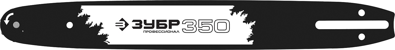 ЗУБР тип 1, шаг 3/8″, паз 1.3 мм, 35 см, шина для бензопил, Профессионал (70201-35) — фото 3