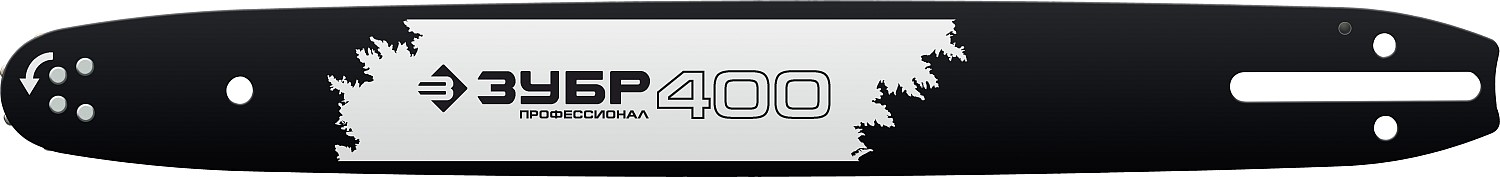 ЗУБР тип 1, шаг 3/8″, паз 1.3 мм, 40 см, шина для бензопил, Профессионал (70201-40) — фото 3