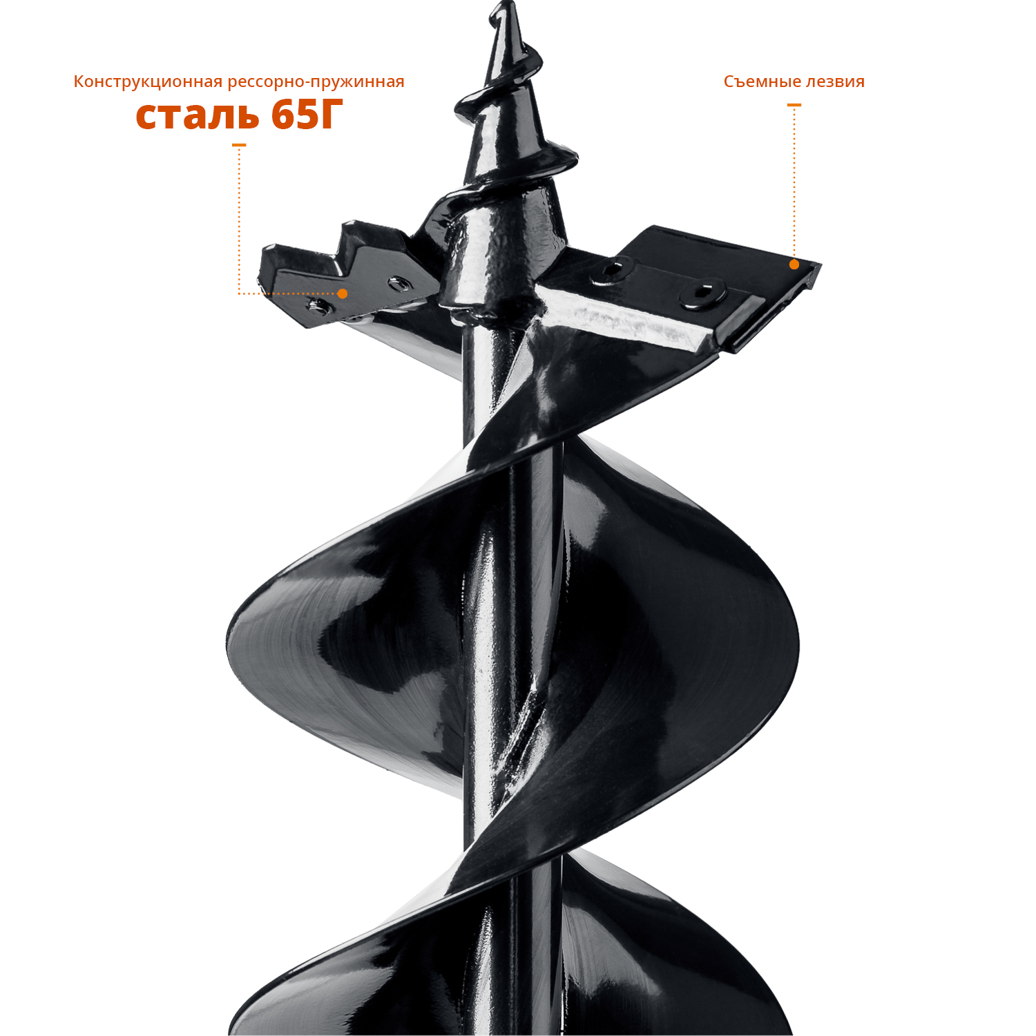 ЗУБР d 150 мм, мерзлый грунт, двухзаходный шнек для мотобуров (7052-15) — фото 4