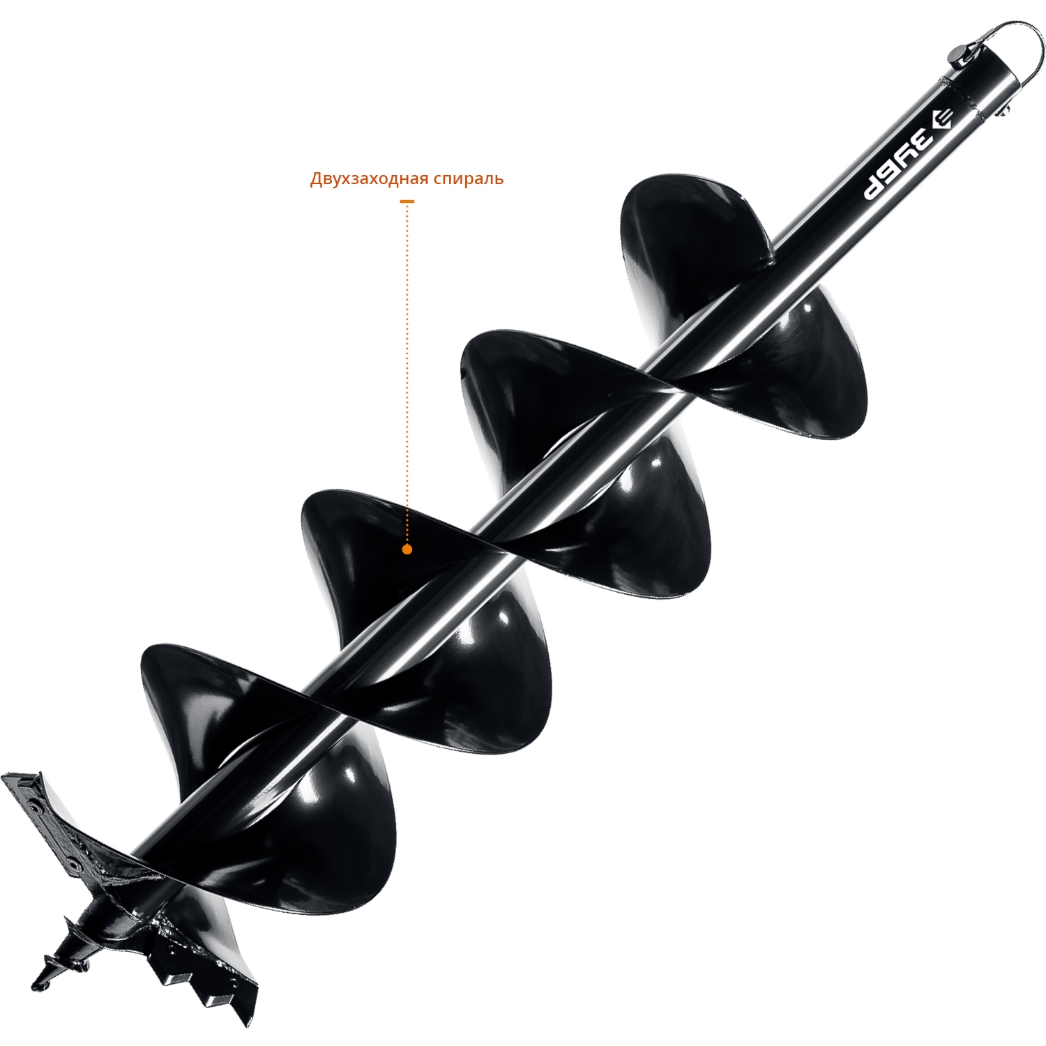 ЗУБР d 200 мм, мерзлый грунт, двухзаходный шнек для мотобуров (7052-20) — фото 3