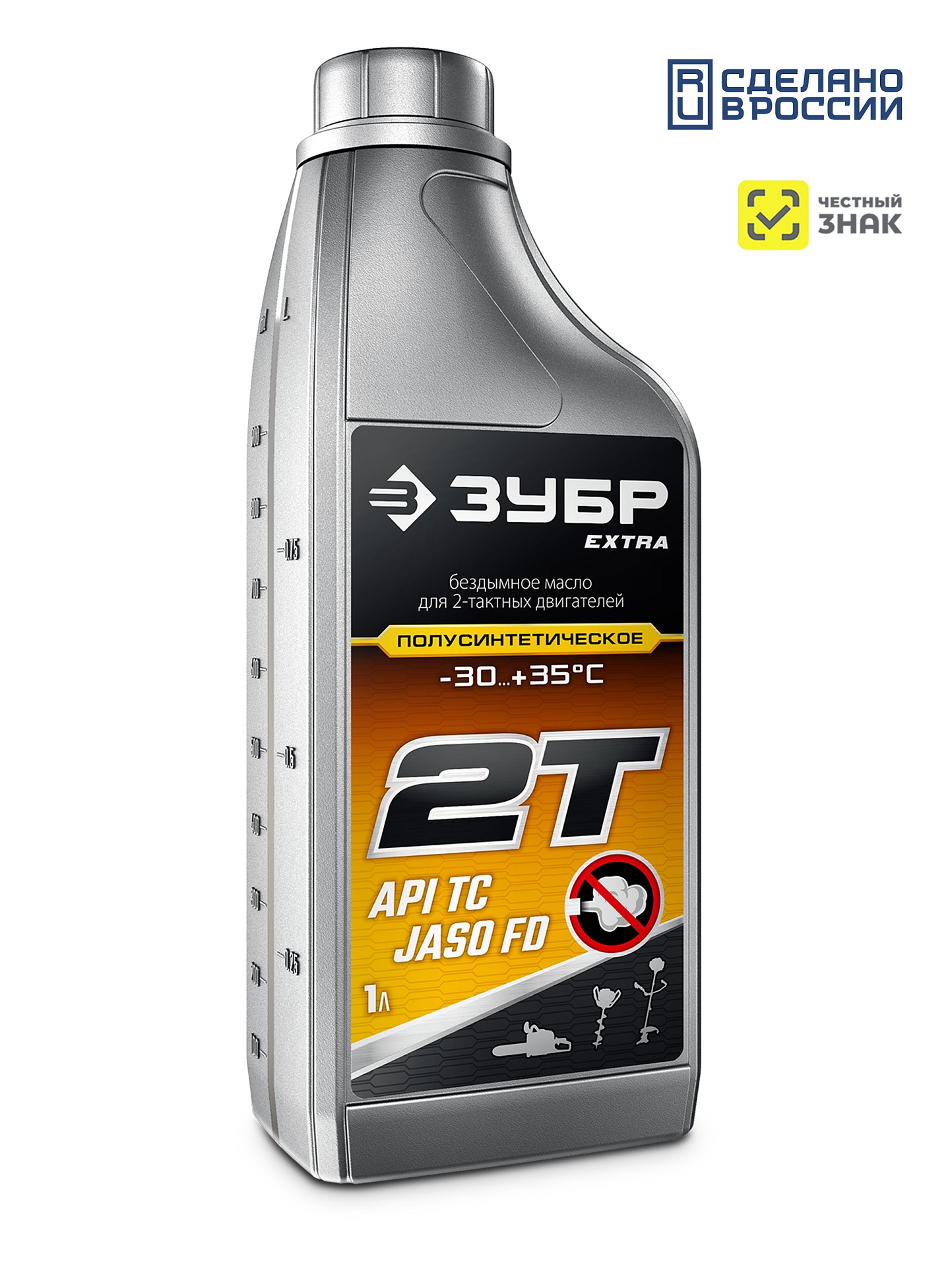ЗУБР 2Т-П, 1 л, полусинтетическое масло для 2-тактных двигателей, EXTRA (70603-1)