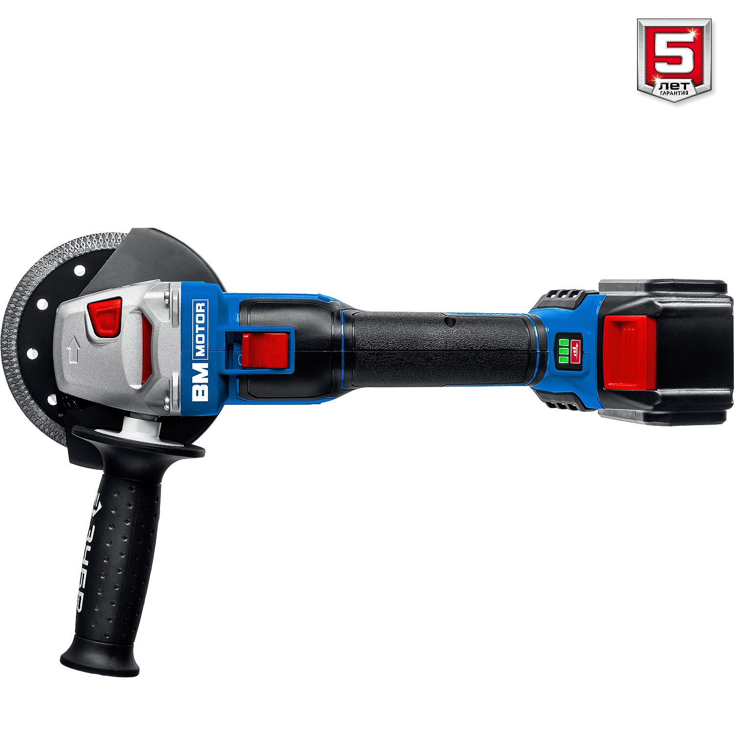 ЗУБР Т7, 20 В, 125 мм, 1 АКБ (4 А·ч), бесщеточная УШМ, сумка, Профессионал (AB-125-41) — фото 12