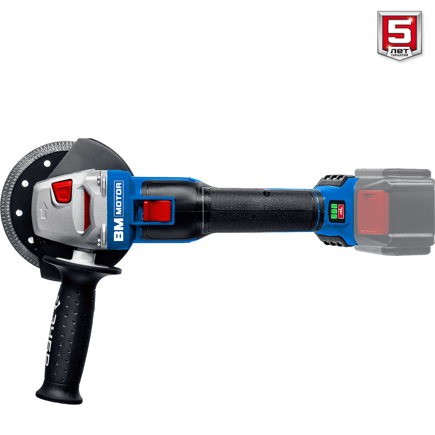 ЗУБР Т7, 20 В, 125 мм, без АКБ, бесщеточная УШМ, Профессионал (AB-125) — фото 10
