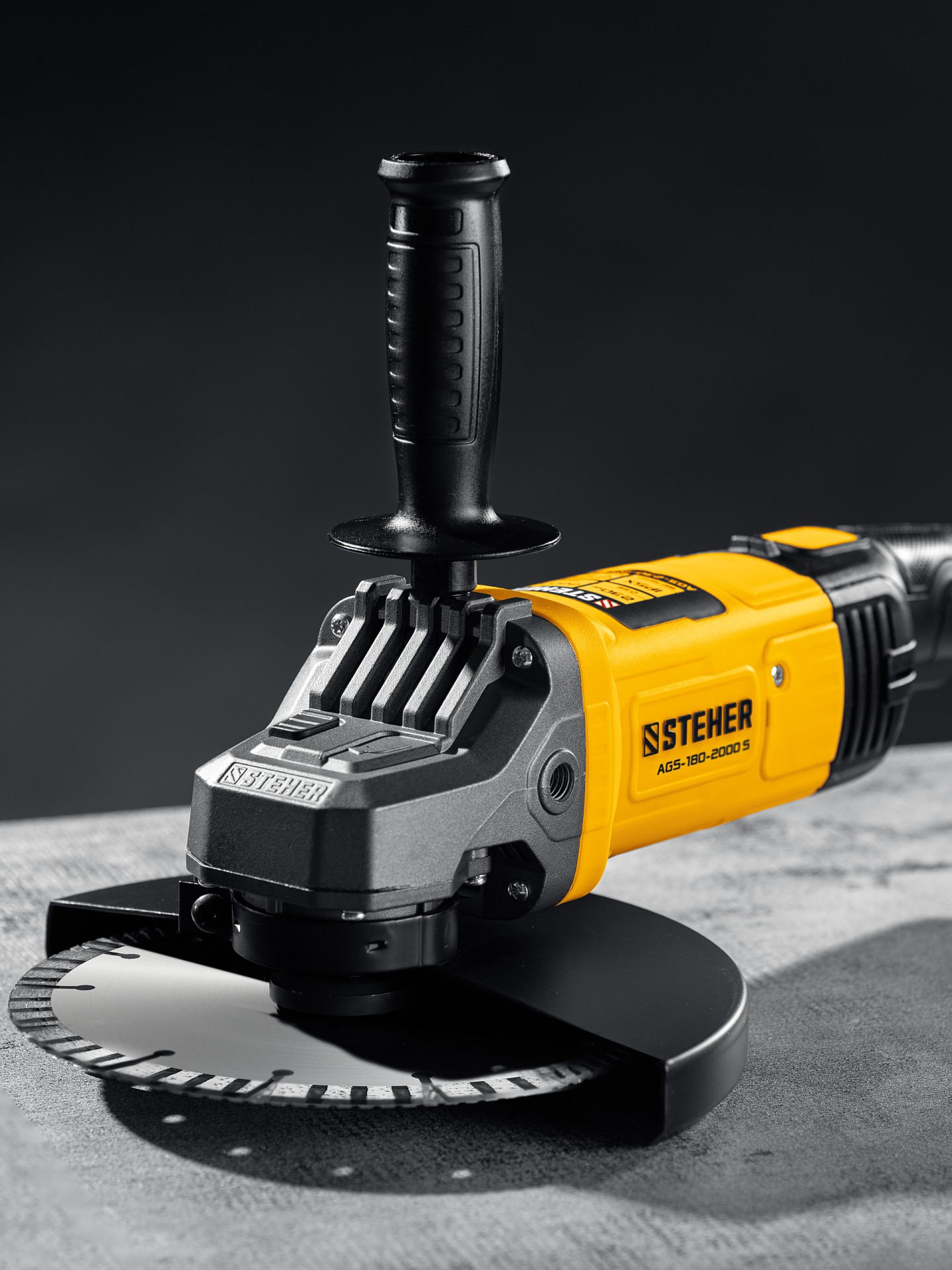 STEHER d 180 мм, 2000 Вт, УШМ (AGS-180-2000 S) — фото 4
