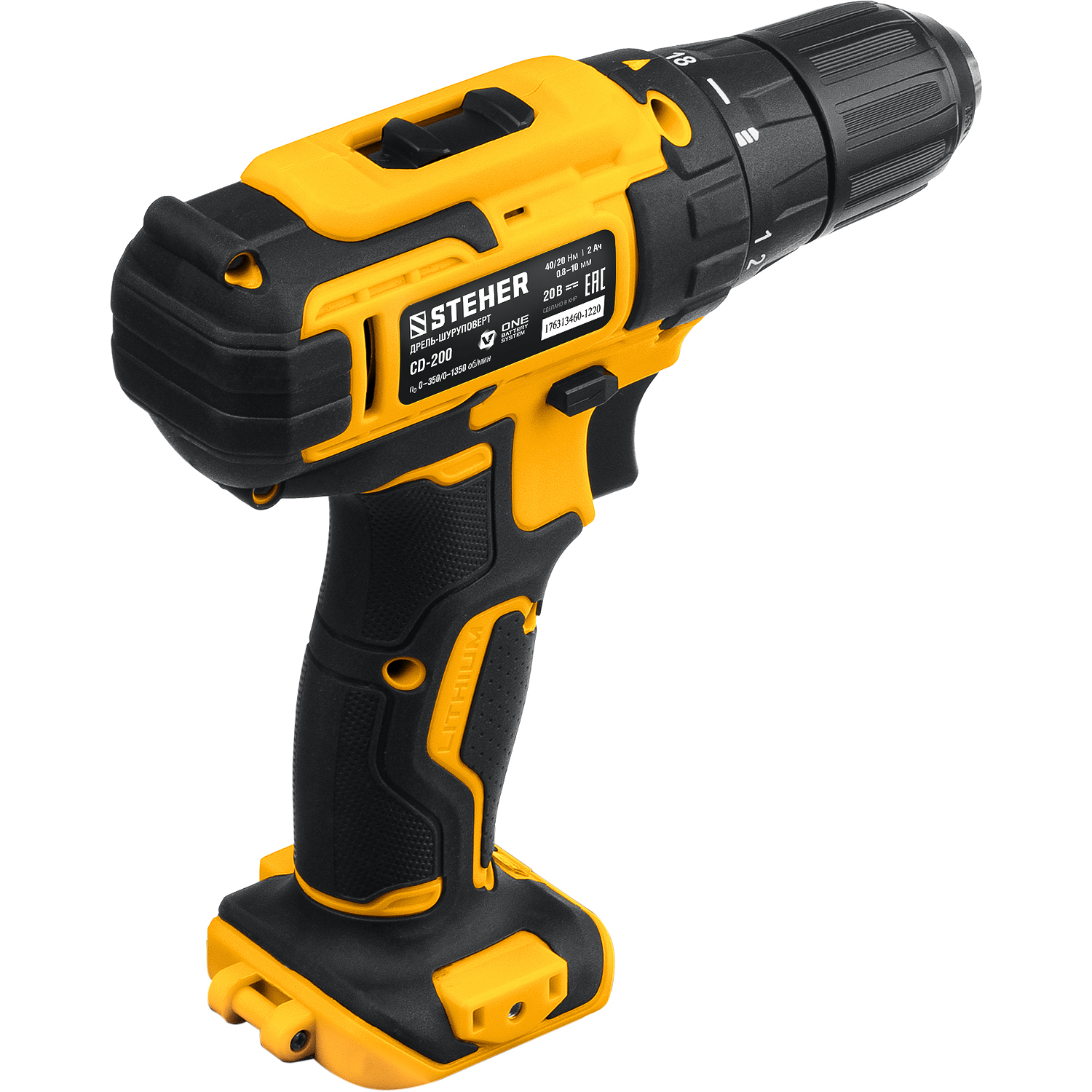 STEHER V1, 20 В, 40 Н·м, без АКБ, дрель-шуруповерт (CD-200) — фото 8