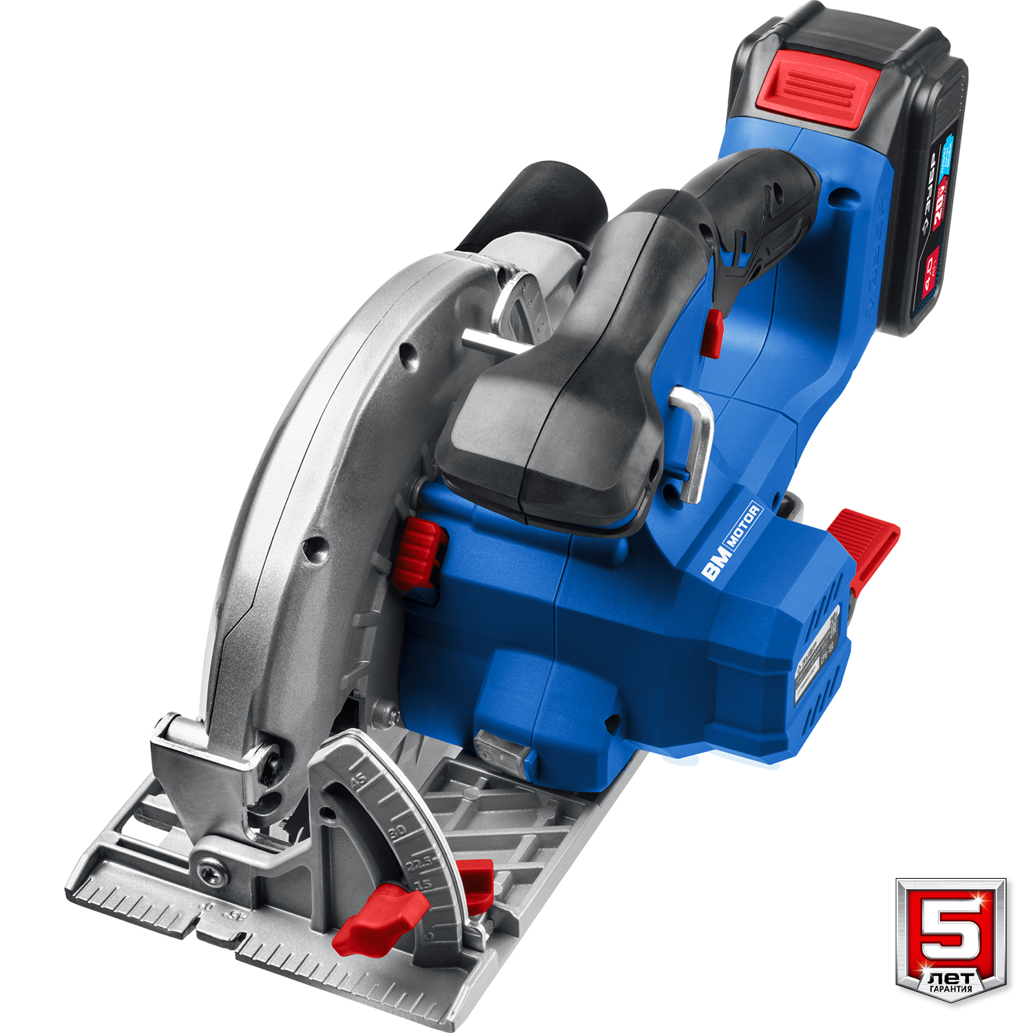 ЗУБР Т7, 20 В, d190 мм, 1 АКБ (4 А·ч), бесщеточная пила циркулярная, Профессионал (CPB-190-41) — фото 9