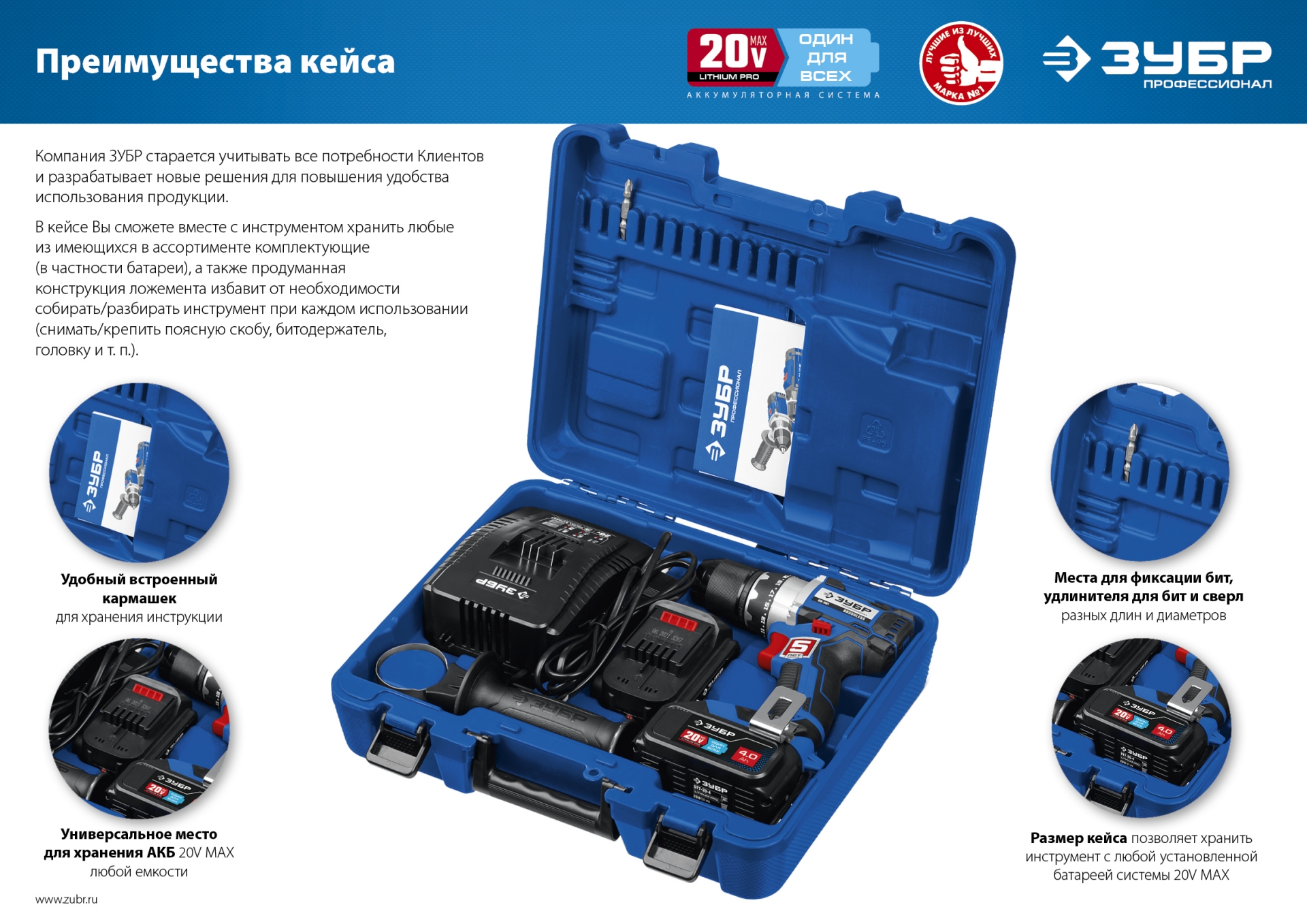ЗУБР Т7, 20 В, 70 Н·м, без АКБ, бесщеточная дрель-шуруповерт, Профессионал (DB-201) — фото 18