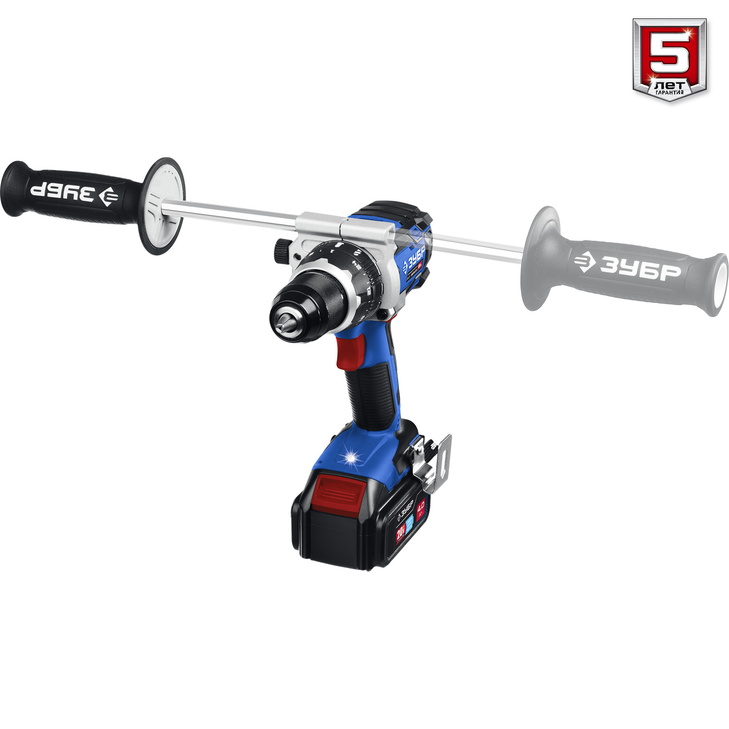 ЗУБР Т7, 20 В, 100 Н·м, 2 АКБ (4 А·ч), бесщеточная дрель-шуруповерт, кейс, Профессионал (DB-211-42) — фото 10