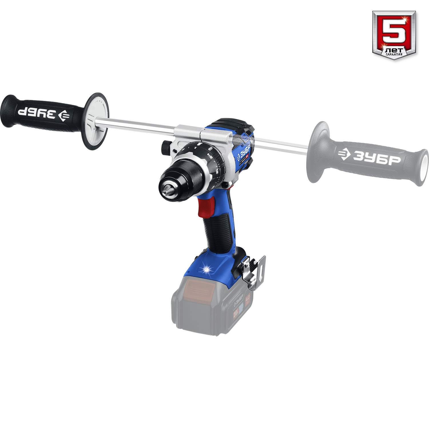 ЗУБР Т7, 20 В, 100 Н·м, без АКБ, бесщеточная дрель-шуруповерт, Профессионал (DB-211) — фото 8