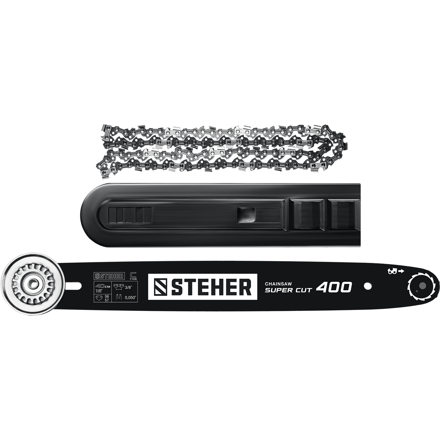 STEHER 2400 Вт, 40 см шина, электрическая цепная пила (ES-2440) — фото 14