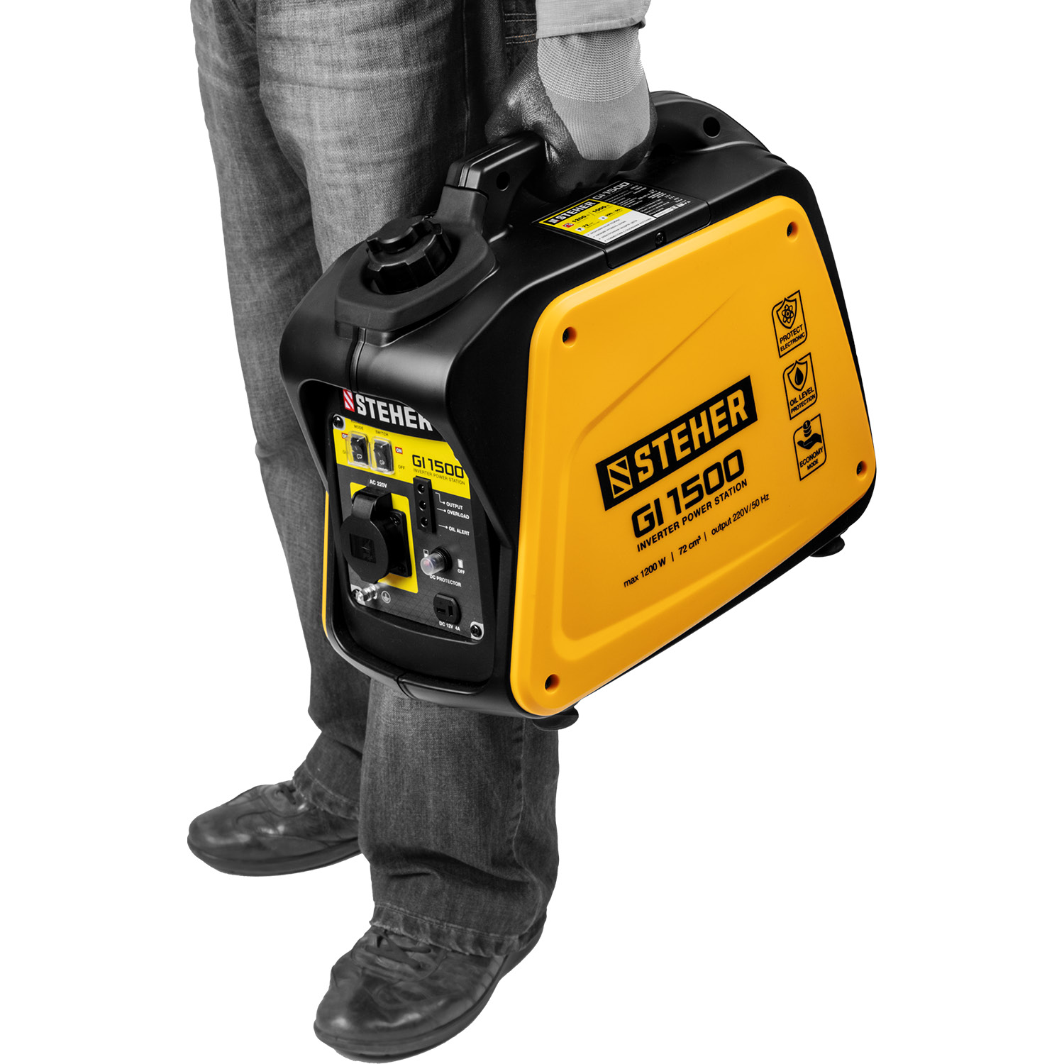 STEHER 1200 Вт, инверторный генератор (GI-1500) — фото 12