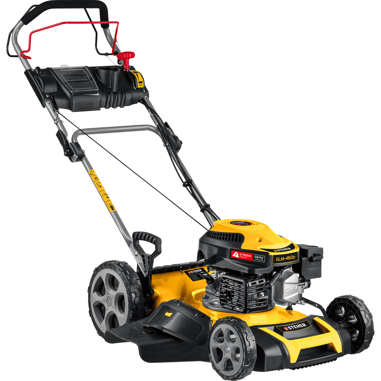 STEHER 460 мм, 4.5 л.с., бензиновая самоходная газонокосилка (GLM-460p) — фото 10