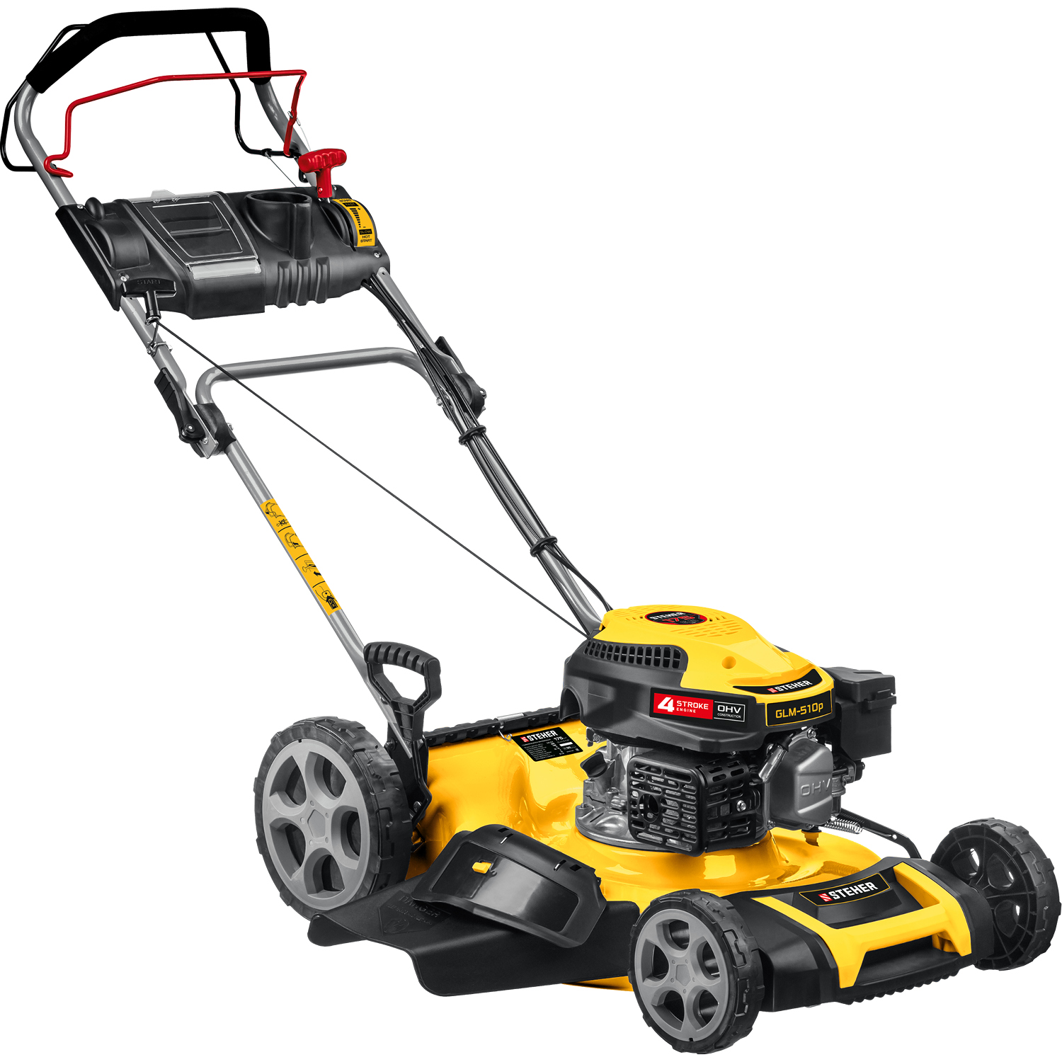 STEHER 510 мм, 6.5 л.с., бензиновая самоходная газонокосилка (GLM-510p) — фото 10