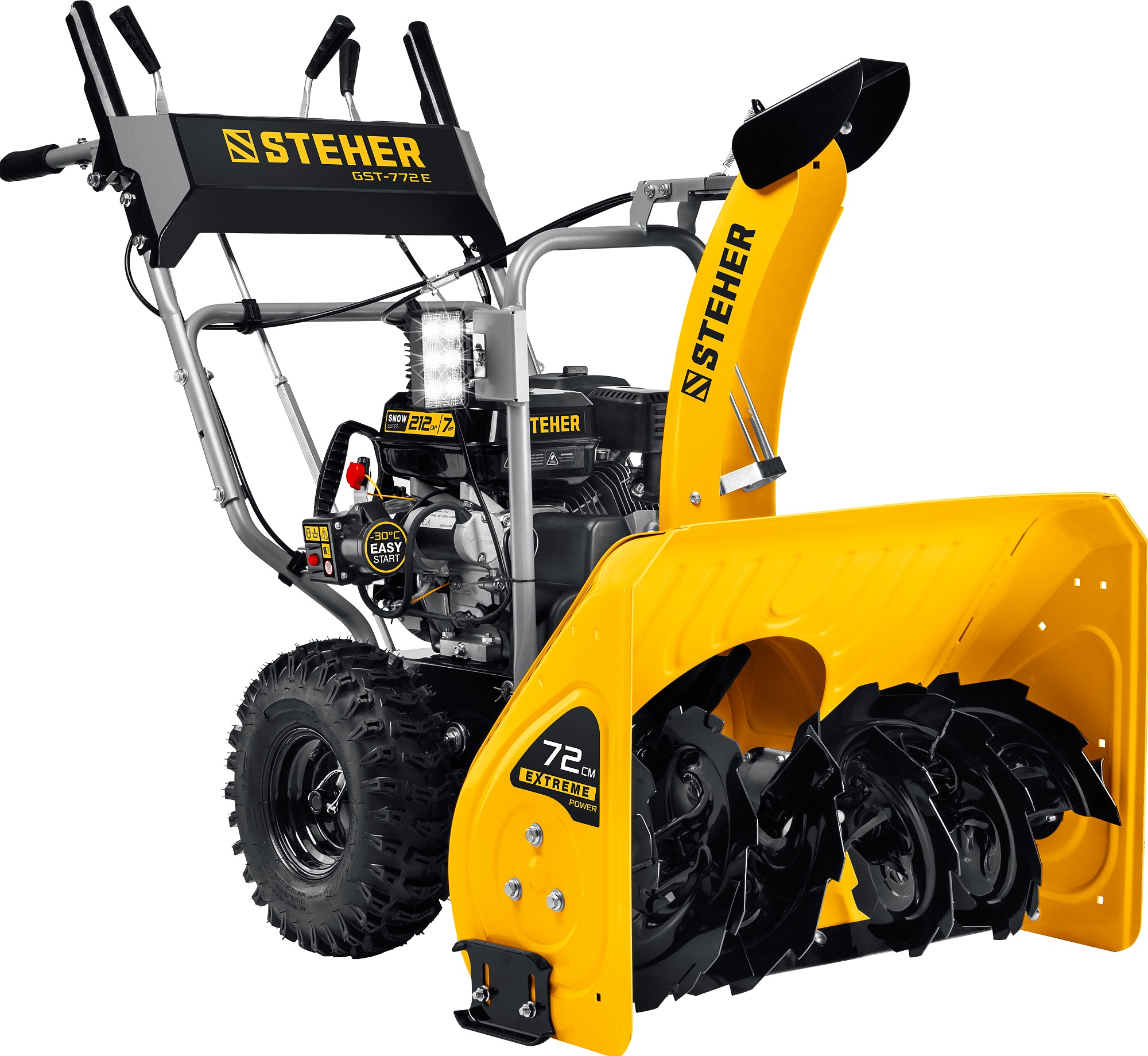 STEHER 72 см, бензиновый снегоуборщик с электростартером, EXTREM (GST-772E)