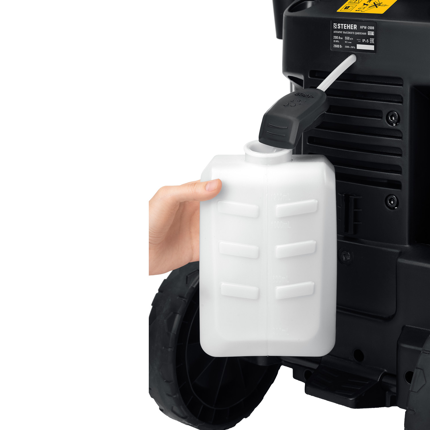 STEHER 240 Атм, 3300 Вт, мойка высокого давления, пистолет G-280 PRO (HPW-240B) — фото 10