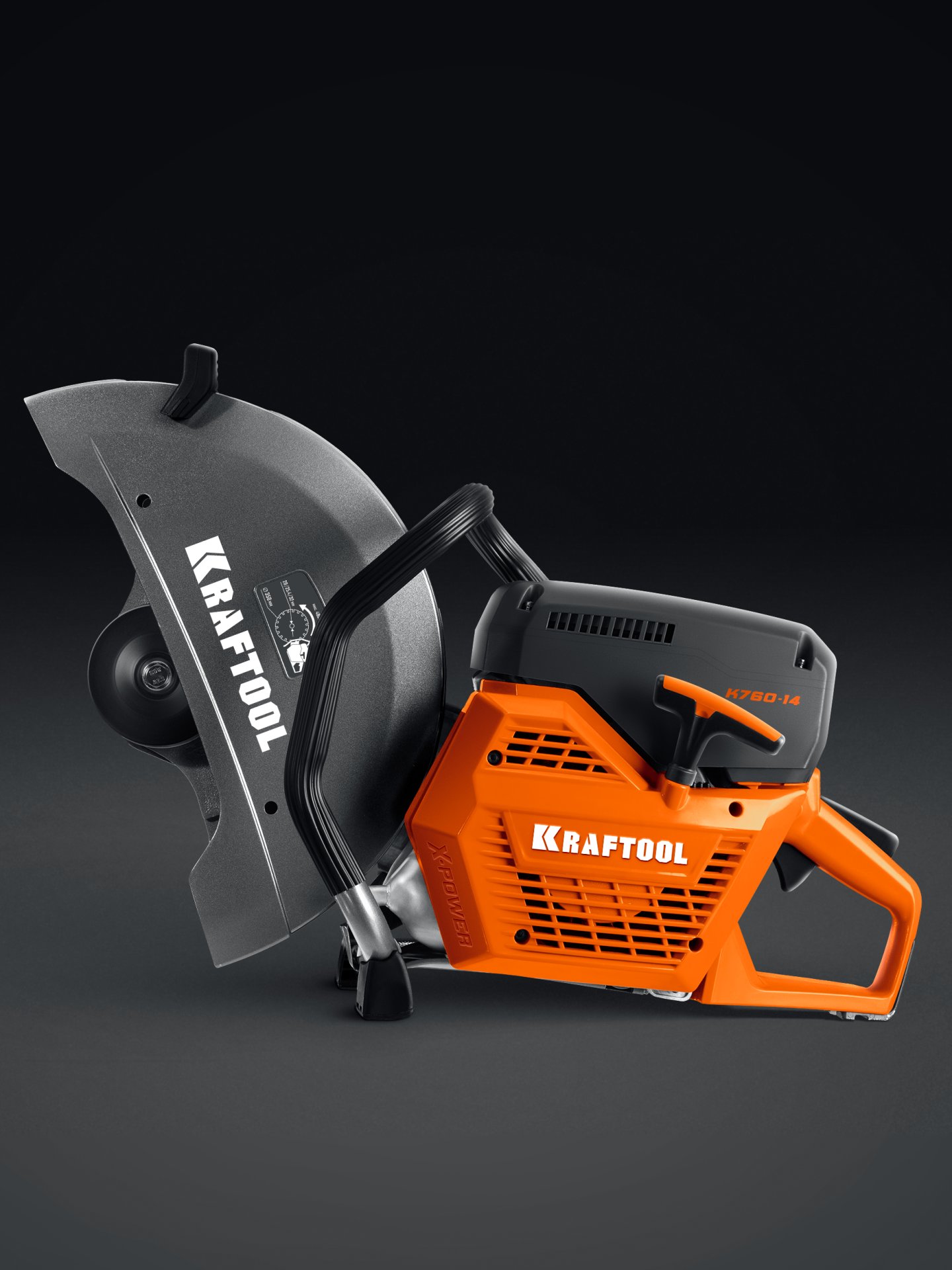 KRAFTOOL 3700 Вт, 350 мм, без диска, бензорез по металлу (рельсорез) (K760-14) — фото 4