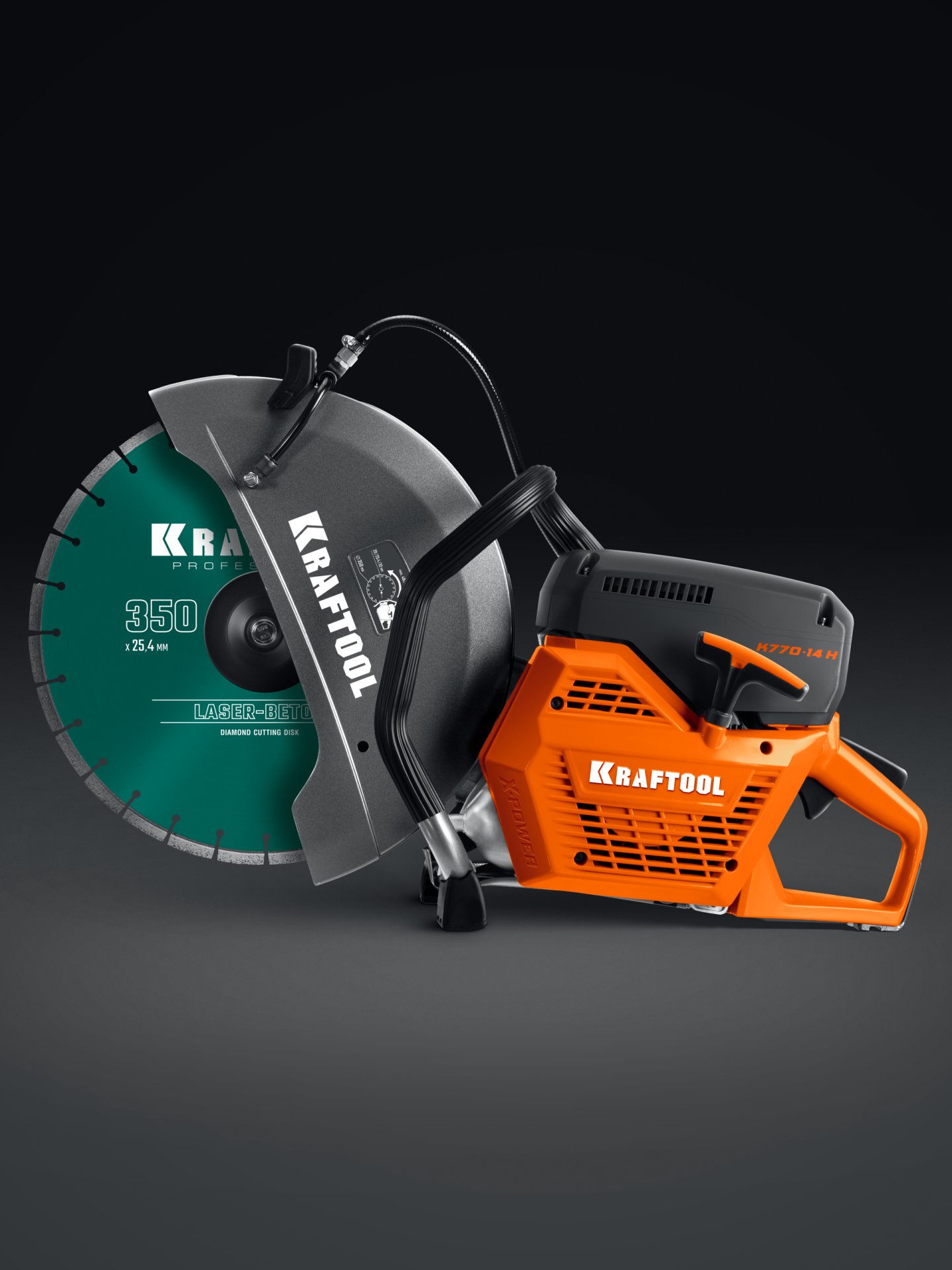 KRAFTOOL 3700 Вт, 350 мм, диск в комплекте, бензорез по бетону (бетонорез) (K770-14 H) — фото 4