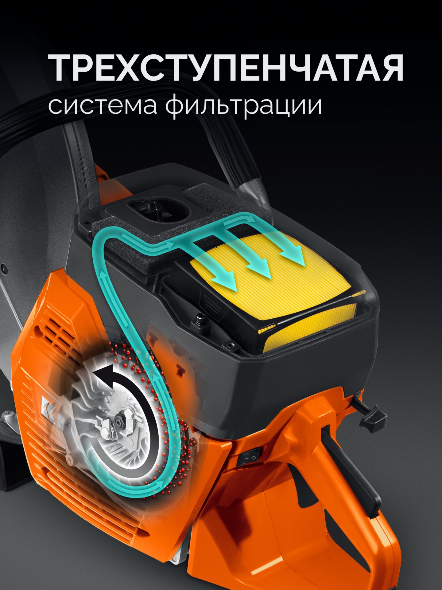 KRAFTOOL 3700 Вт, 400 мм, диск в комплекте, бензорез по бетону (бетонорез) (K770-16 H) — фото 15