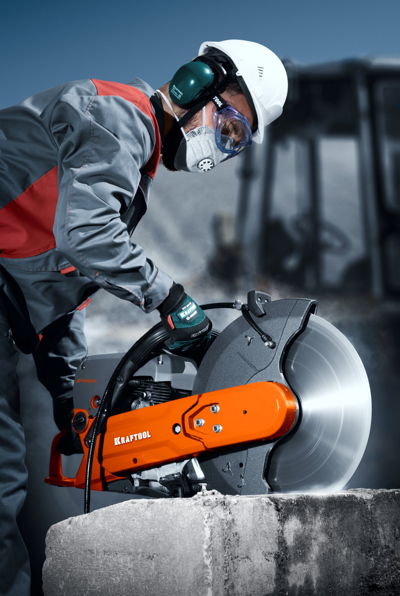 KRAFTOOL 3700 Вт, 400 мм, диск в комплекте, бензорез по бетону (бетонорез) (K770-16 H) — фото 23